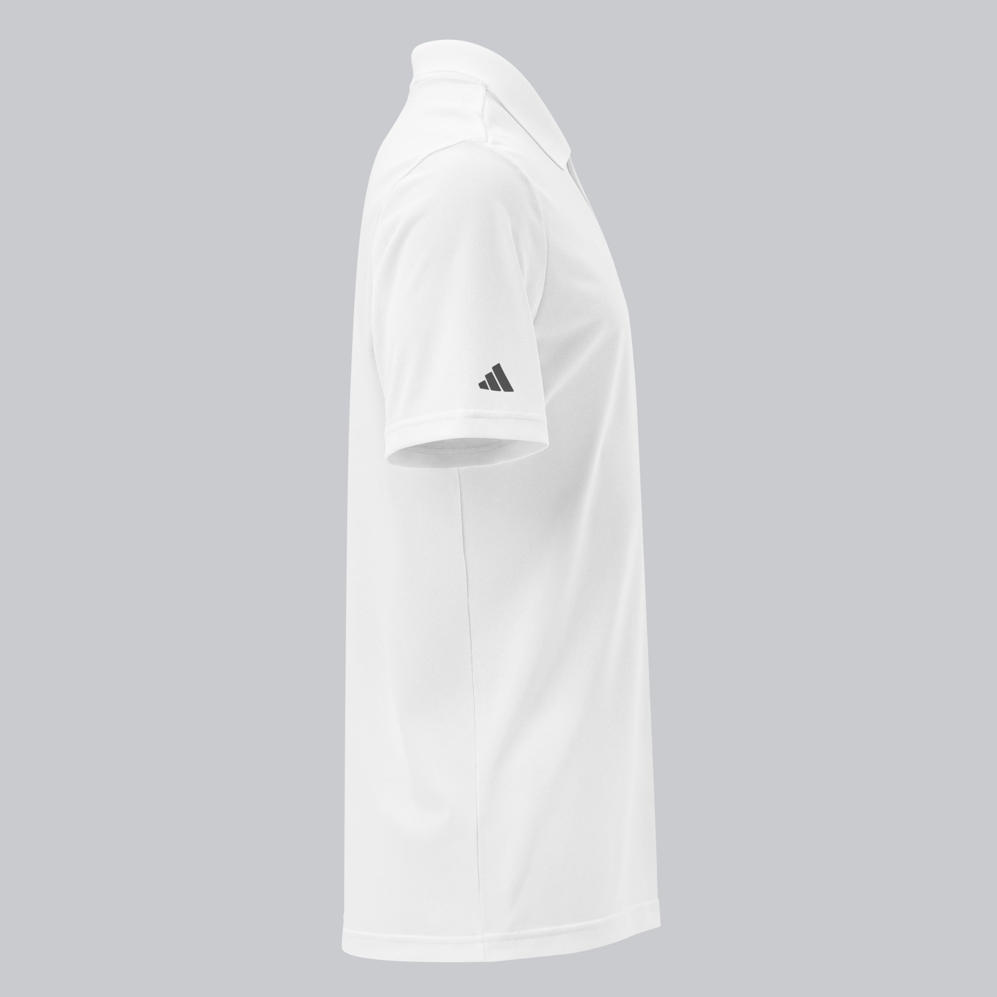 Adidas Unisex Polo Shirt White with embroidered custom Music Code of your favorite song