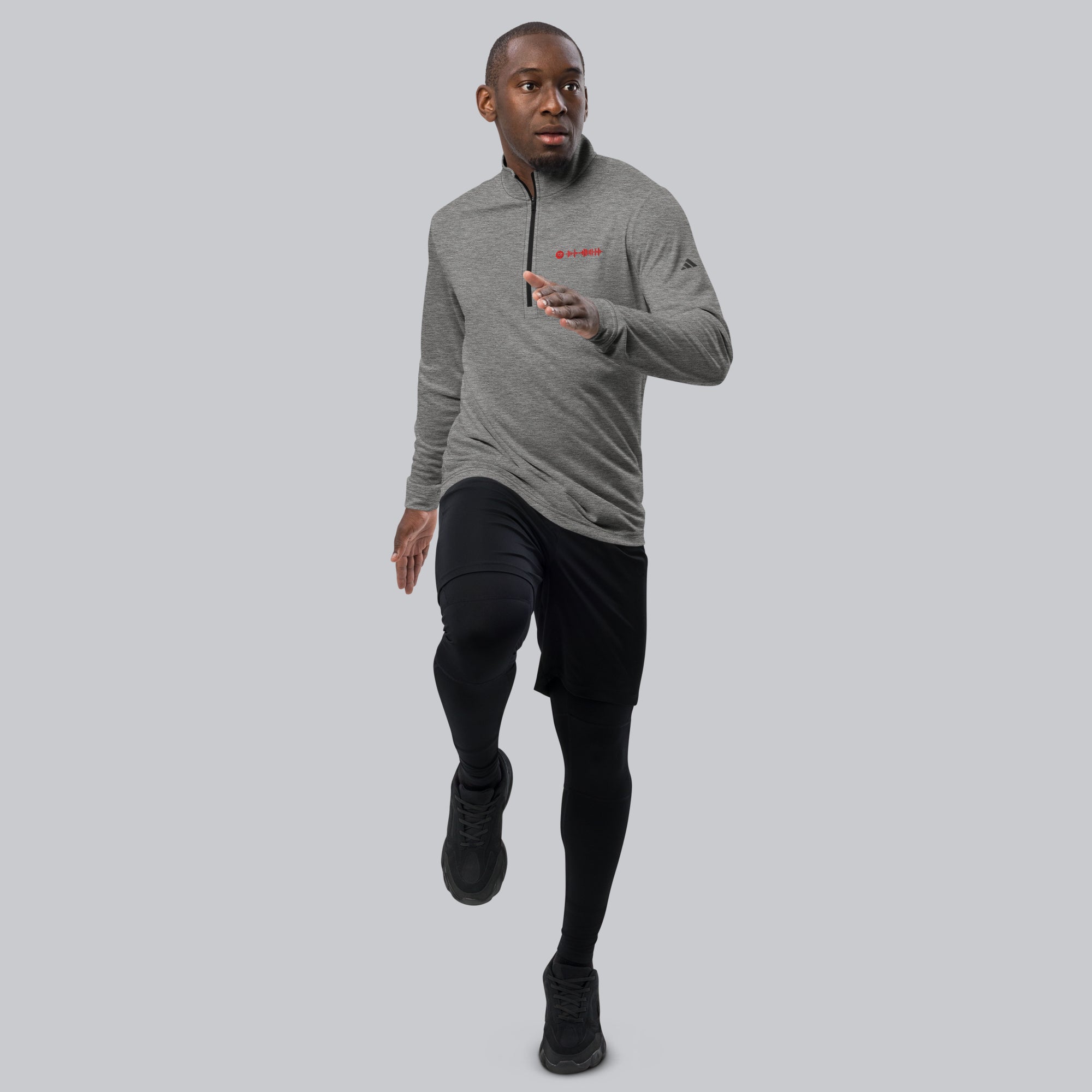 Adidas Zip Sweather Grey with custom Music Code of your favorite song