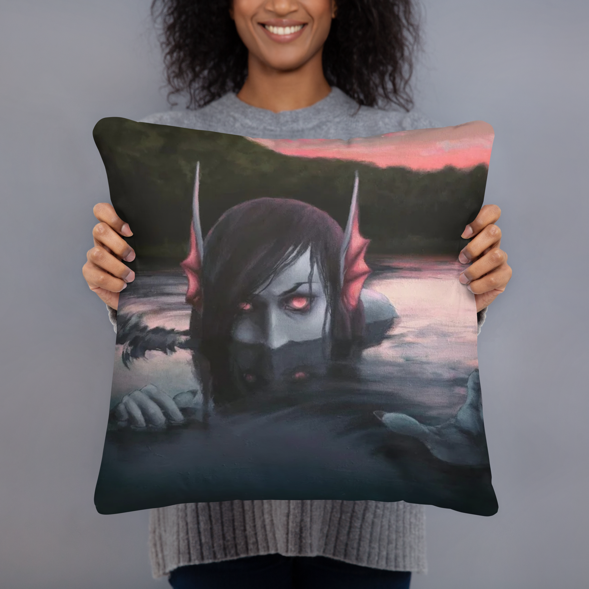 Evil Mermaid Pillow