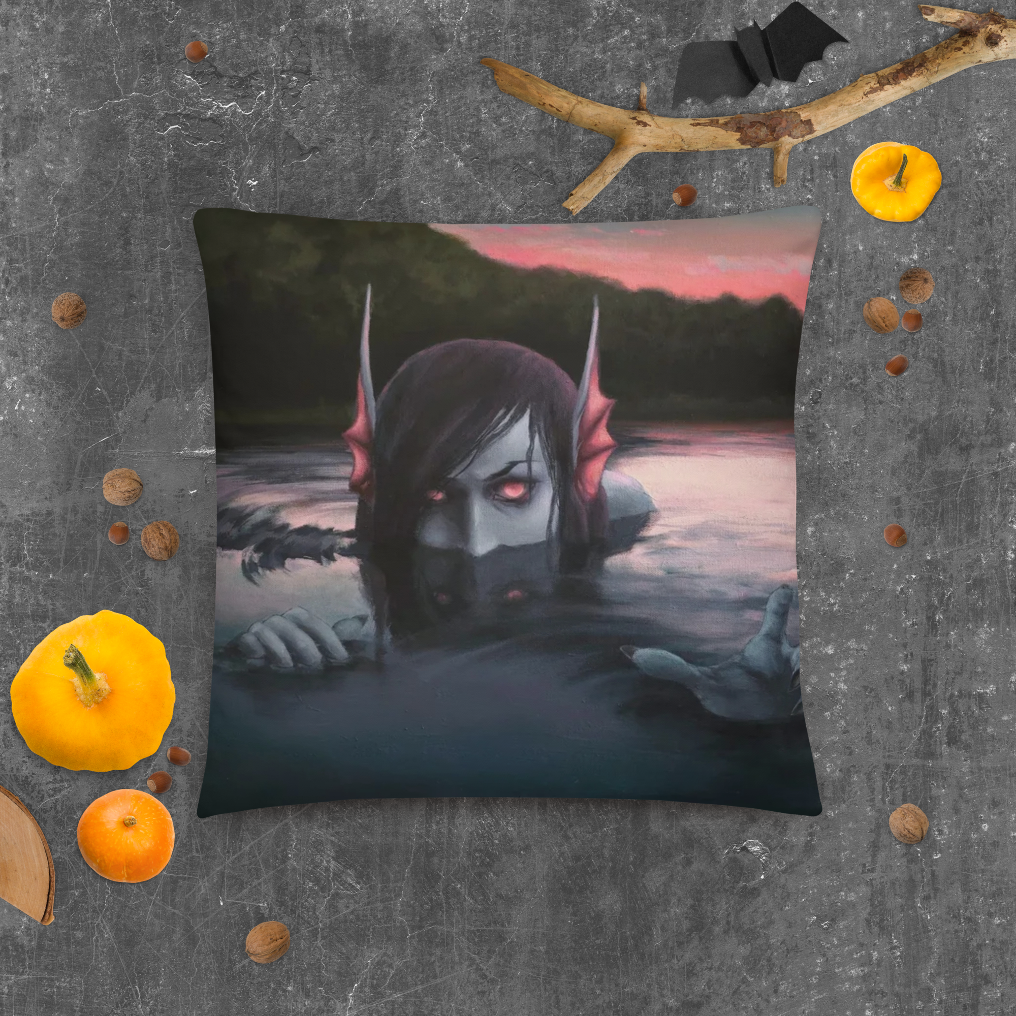 Evil Mermaid Pillow