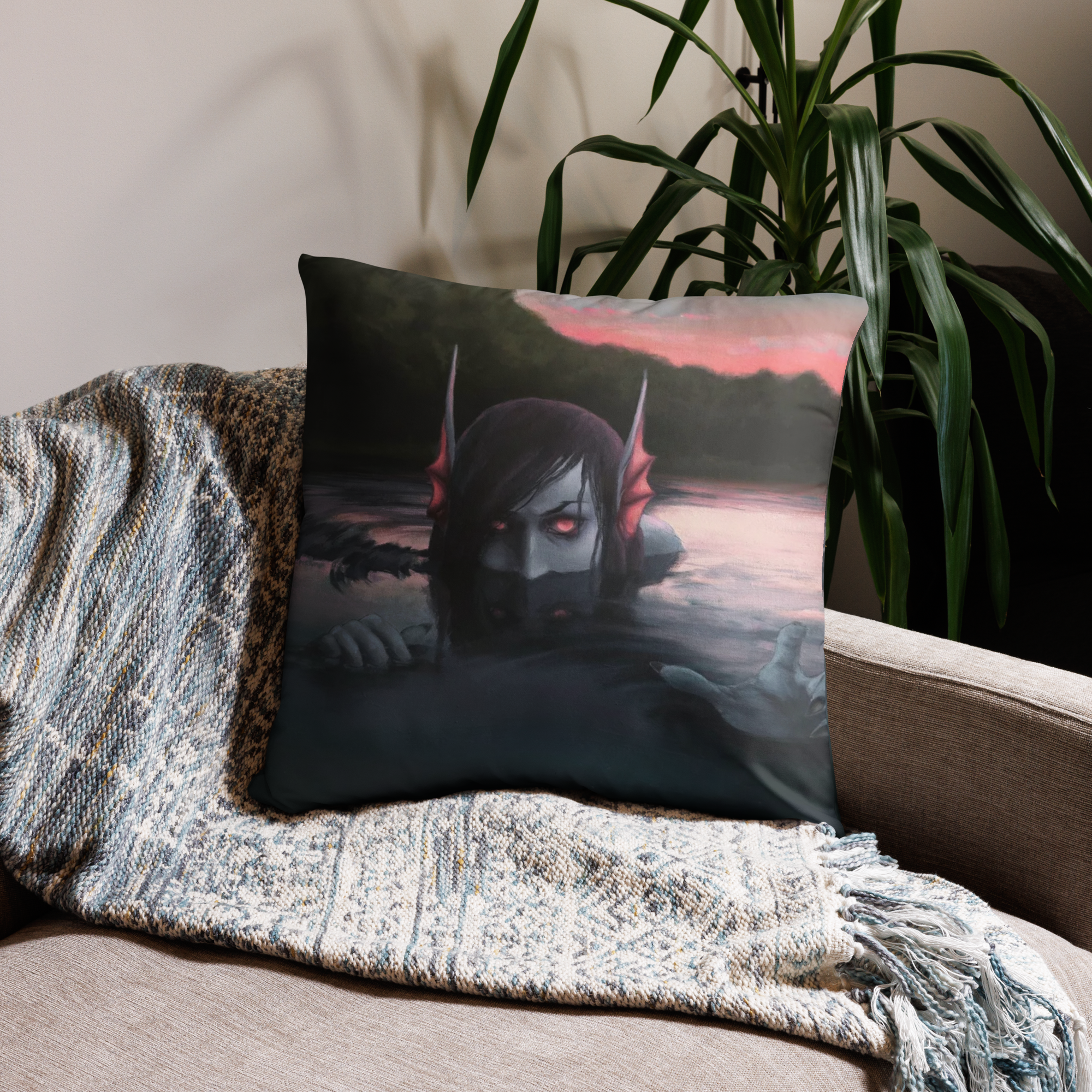 Evil Mermaid Pillow