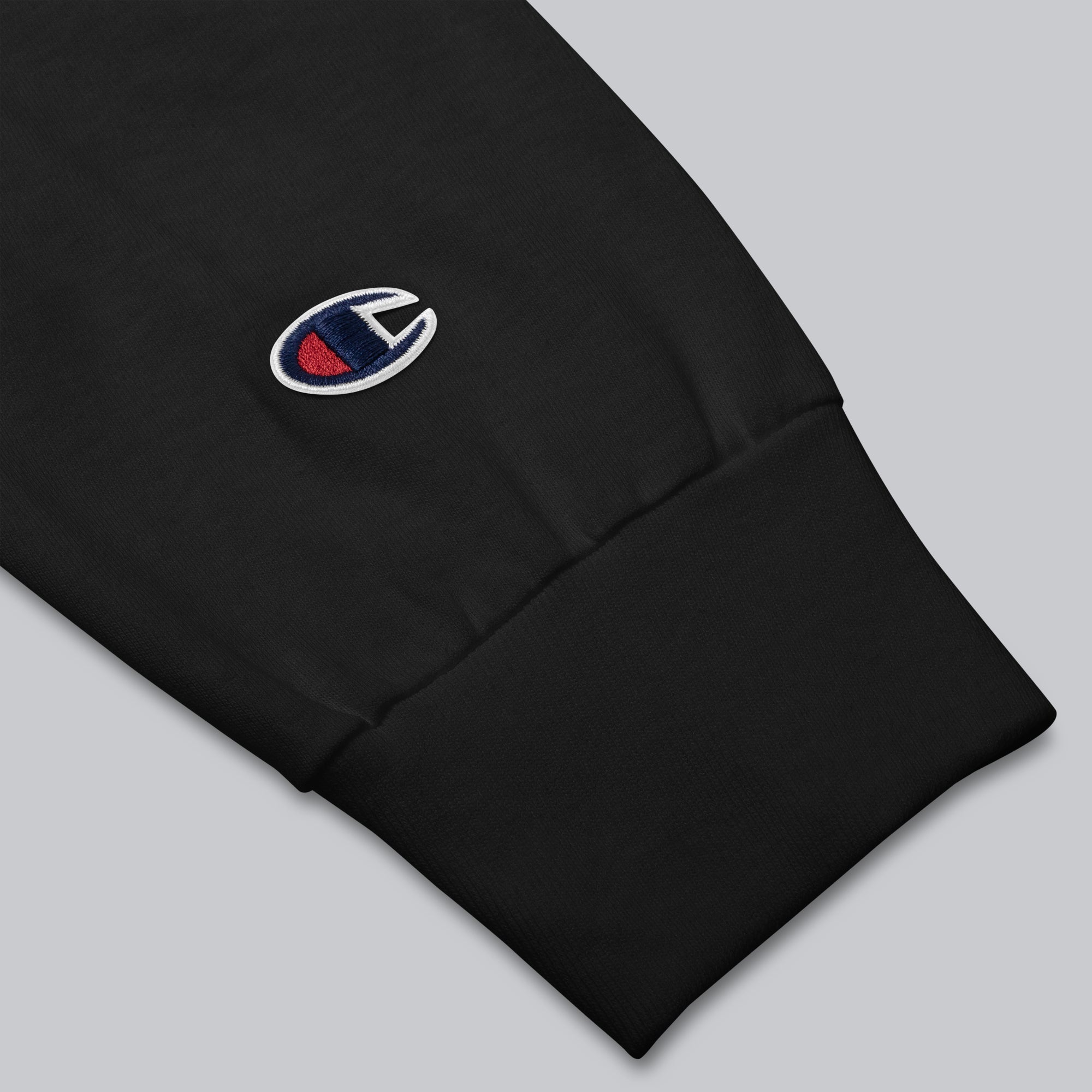 Champion Long Sleeve Shirt Black with custom Music Code of your favorite song