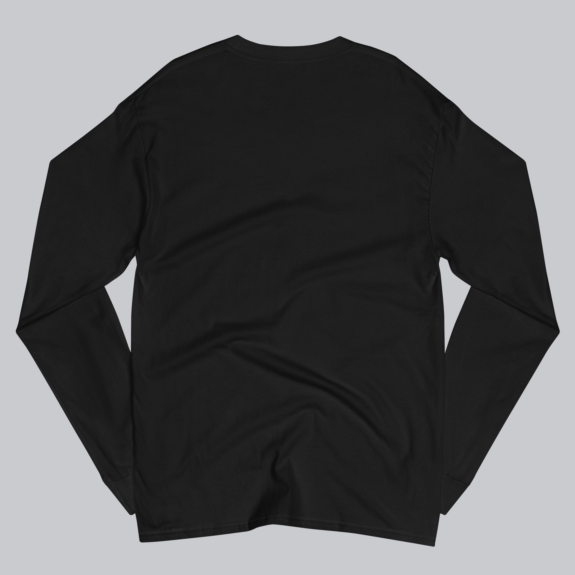 Champion Long Sleeve Shirt Black with custom Music Code of your favorite song
