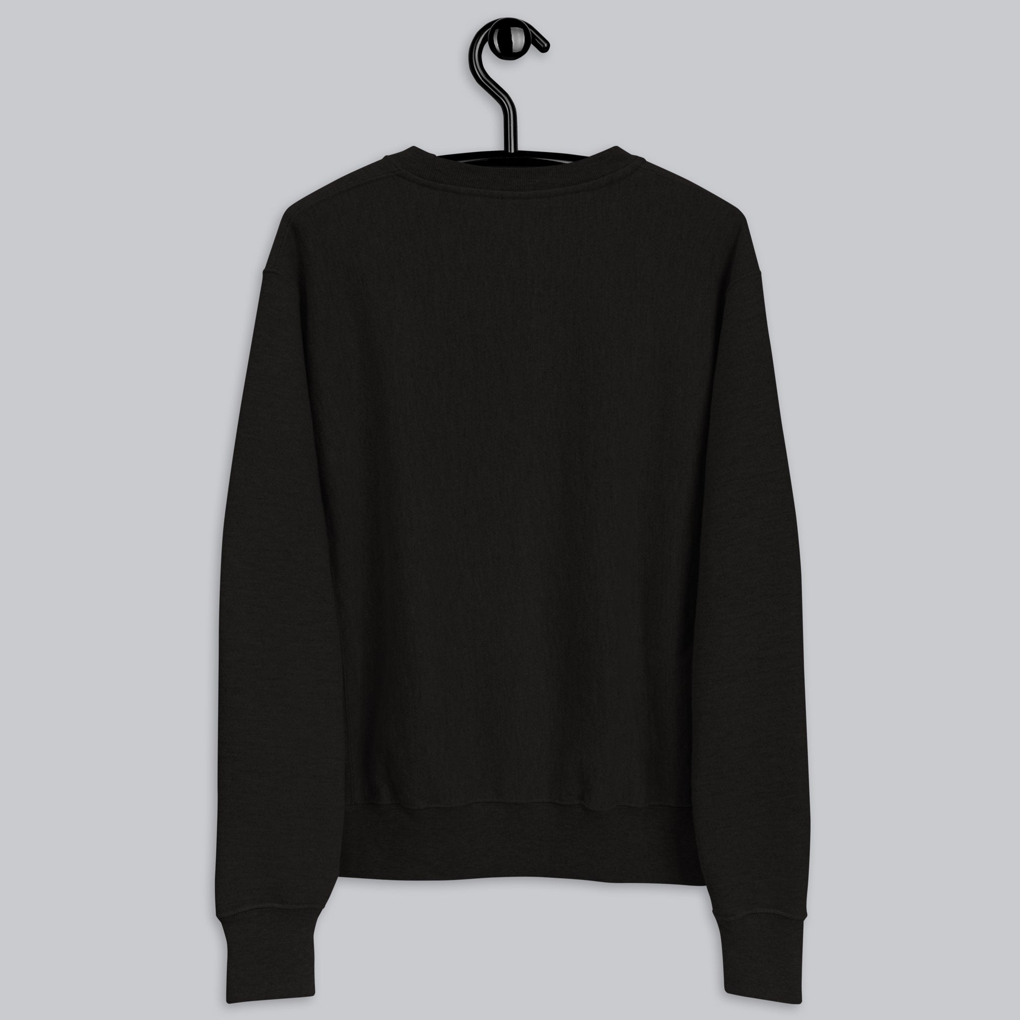 Champion Sweatshirt Black with Custom Music Code of your favorite song