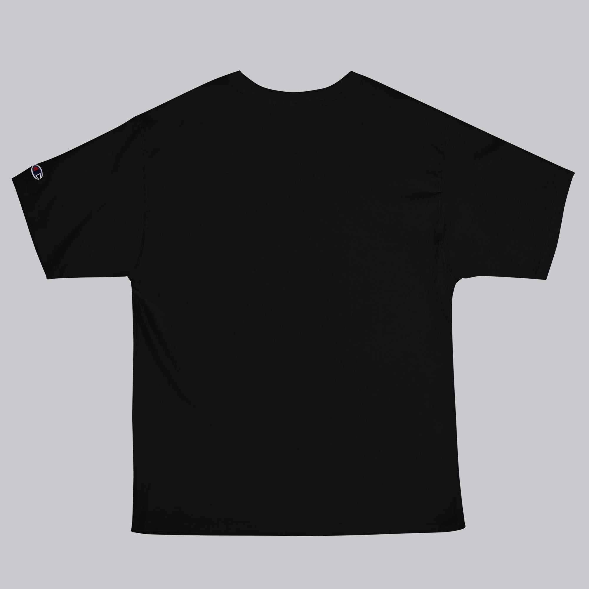 Champion Tshirt Black with Custom Music Code of your favorite song