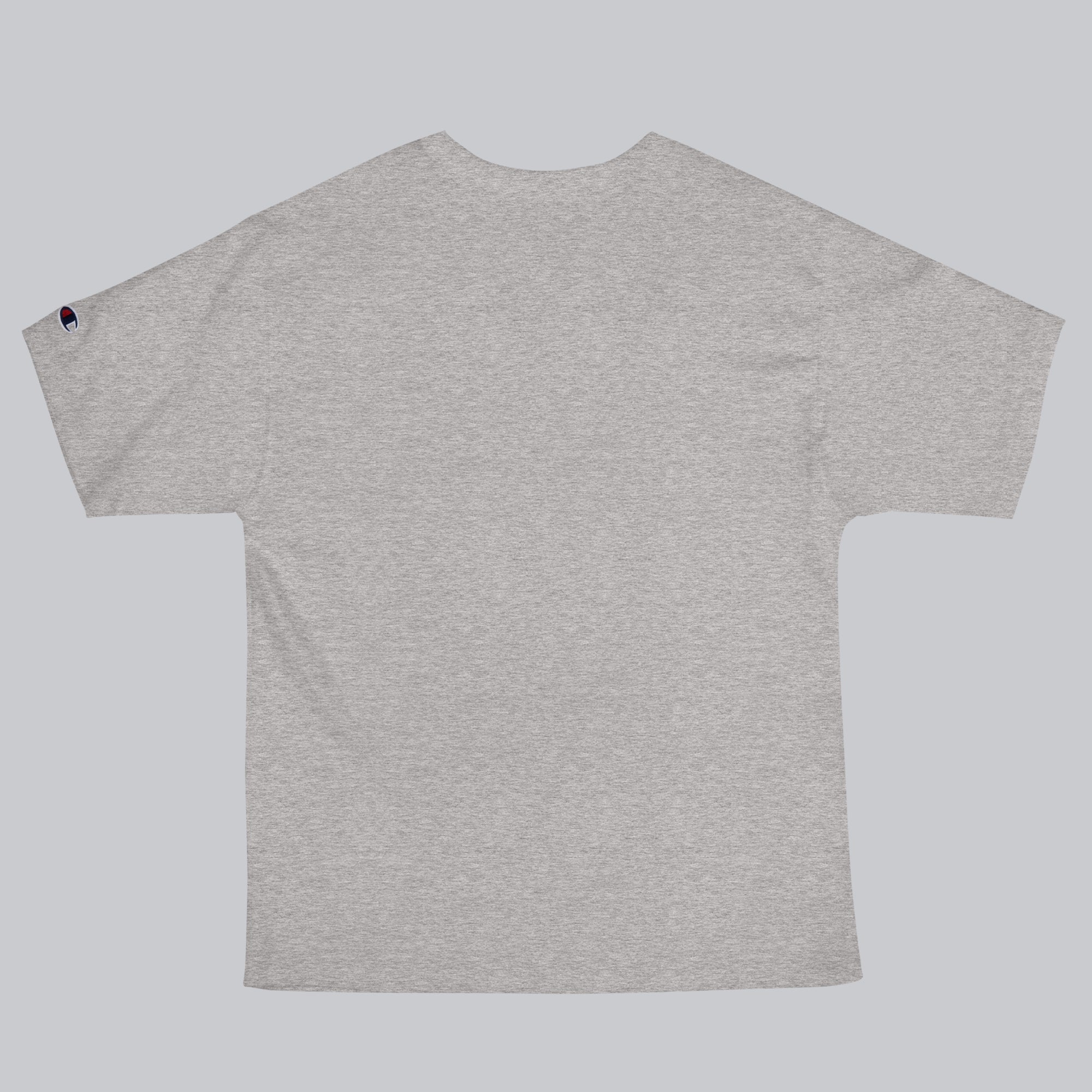 Champion Tshirt Grey with Custom Music Code of your favorite song