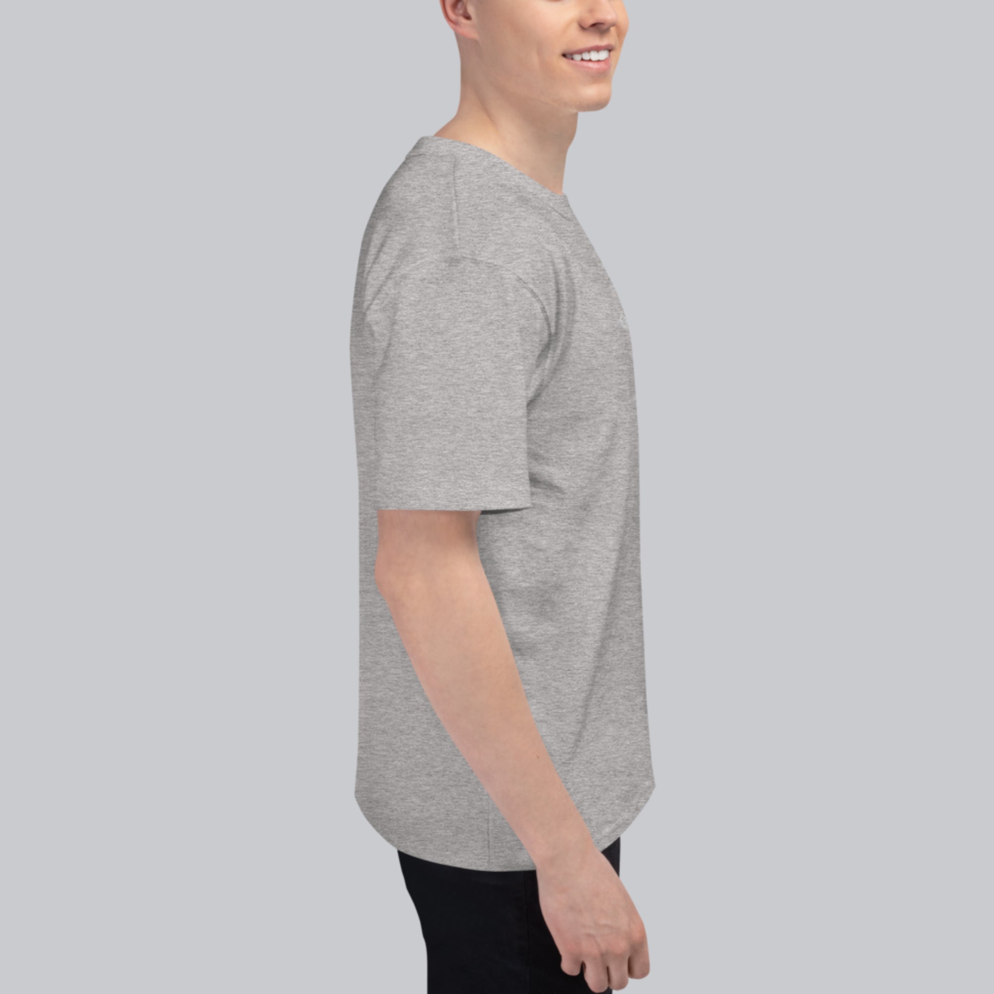 Champion Tshirt Grey with Custom Music Code of your favorite song