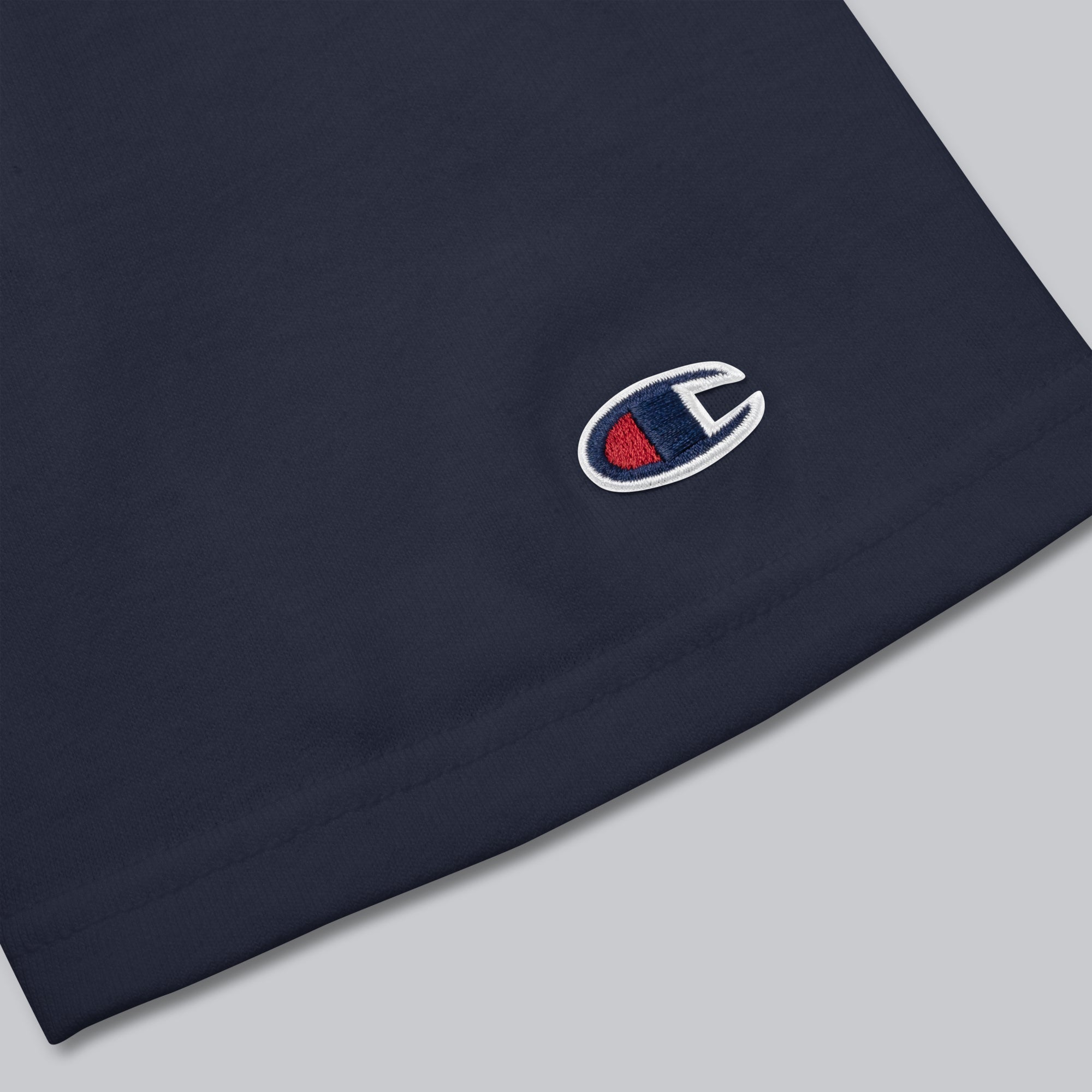 Champion Tshirt Navy with Custom Music Code of your favorite song