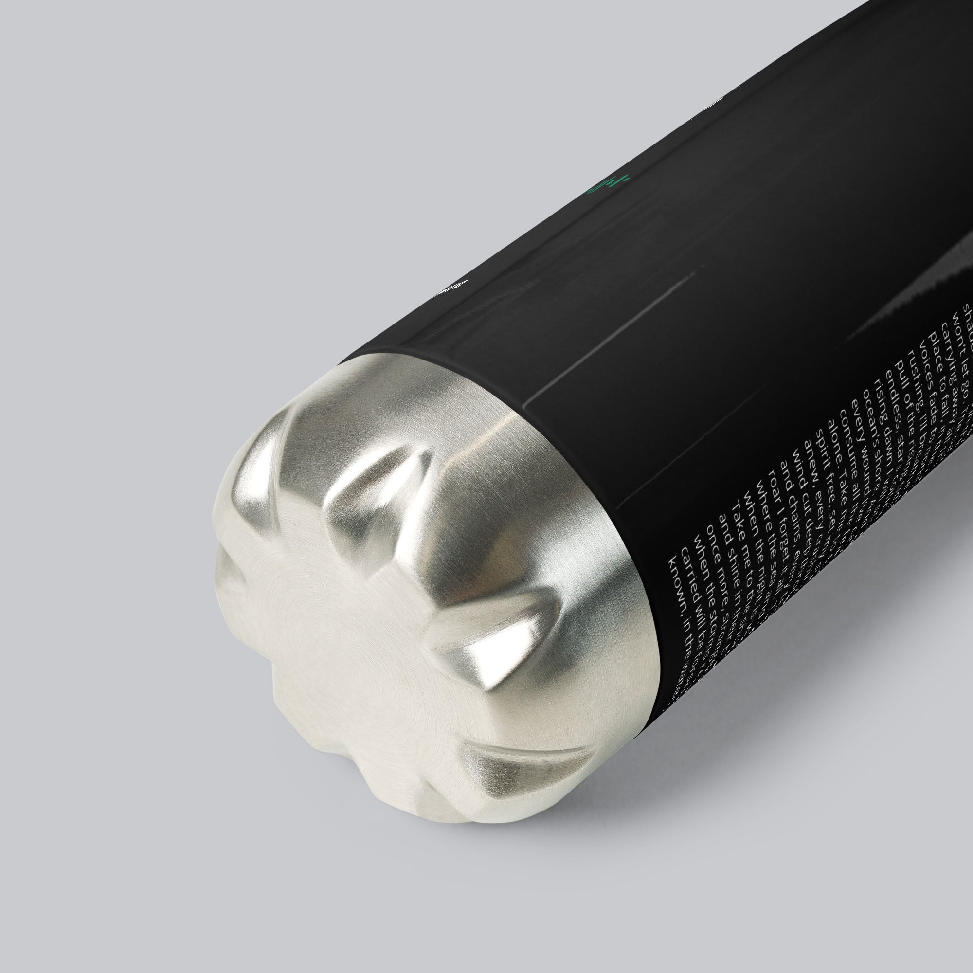 Stainless Steel Water Bottle Black with custom Music Code