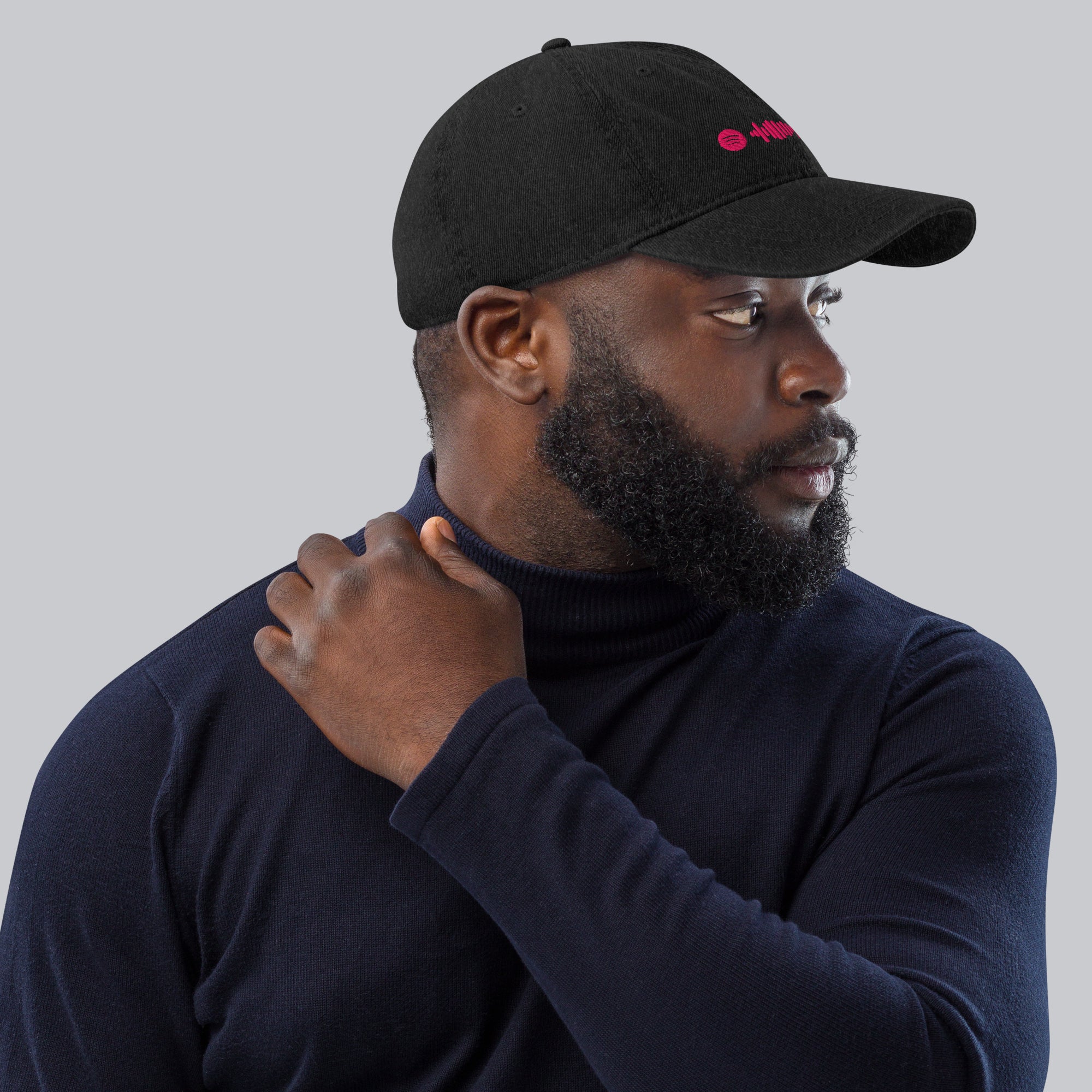 Music Code Custom Denim Hat Black