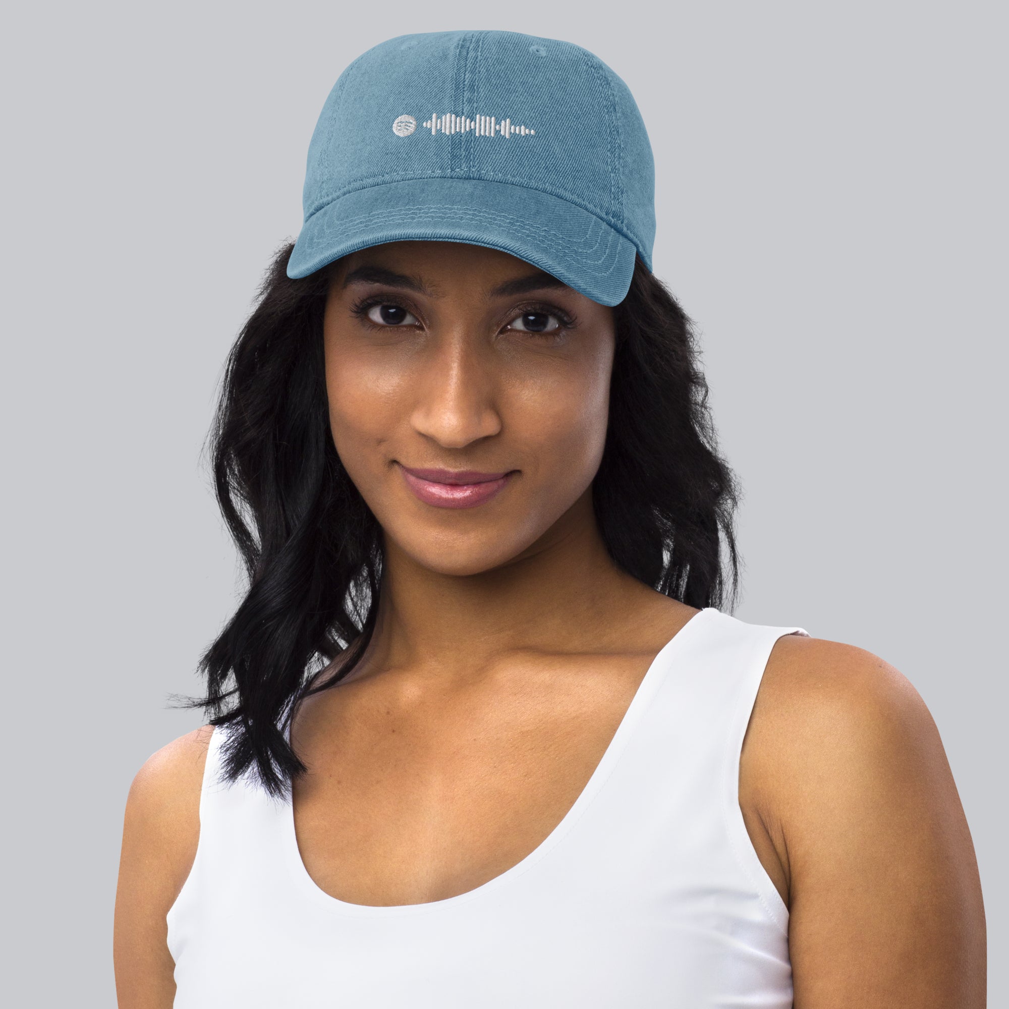 Music Code Custom Denim Hat Black