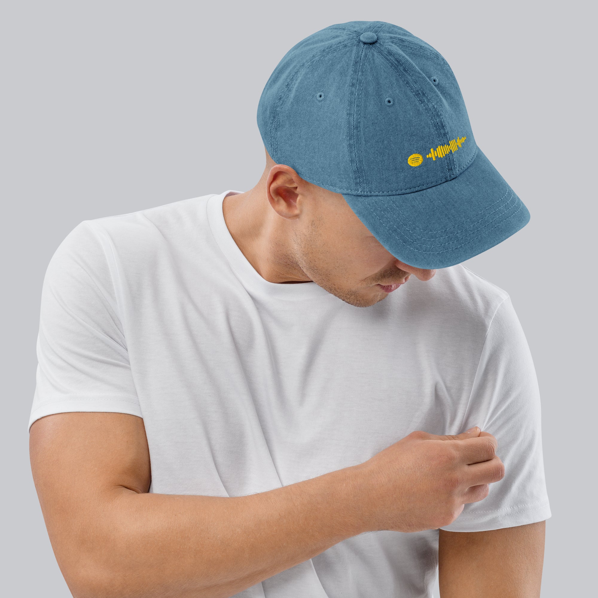 Music Code Custom Denim Hat Black
