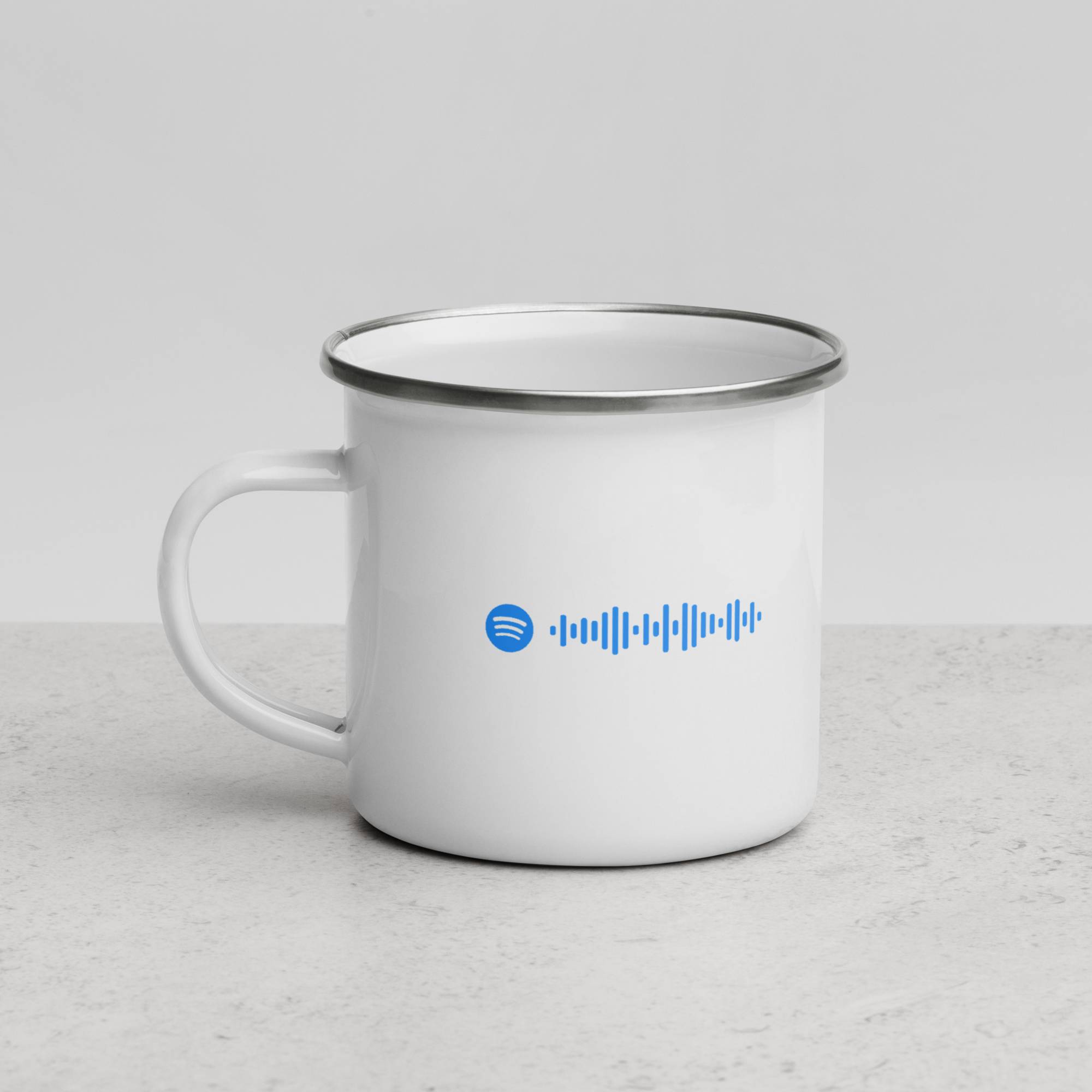 Enamel Mug with custom Music Code of your song