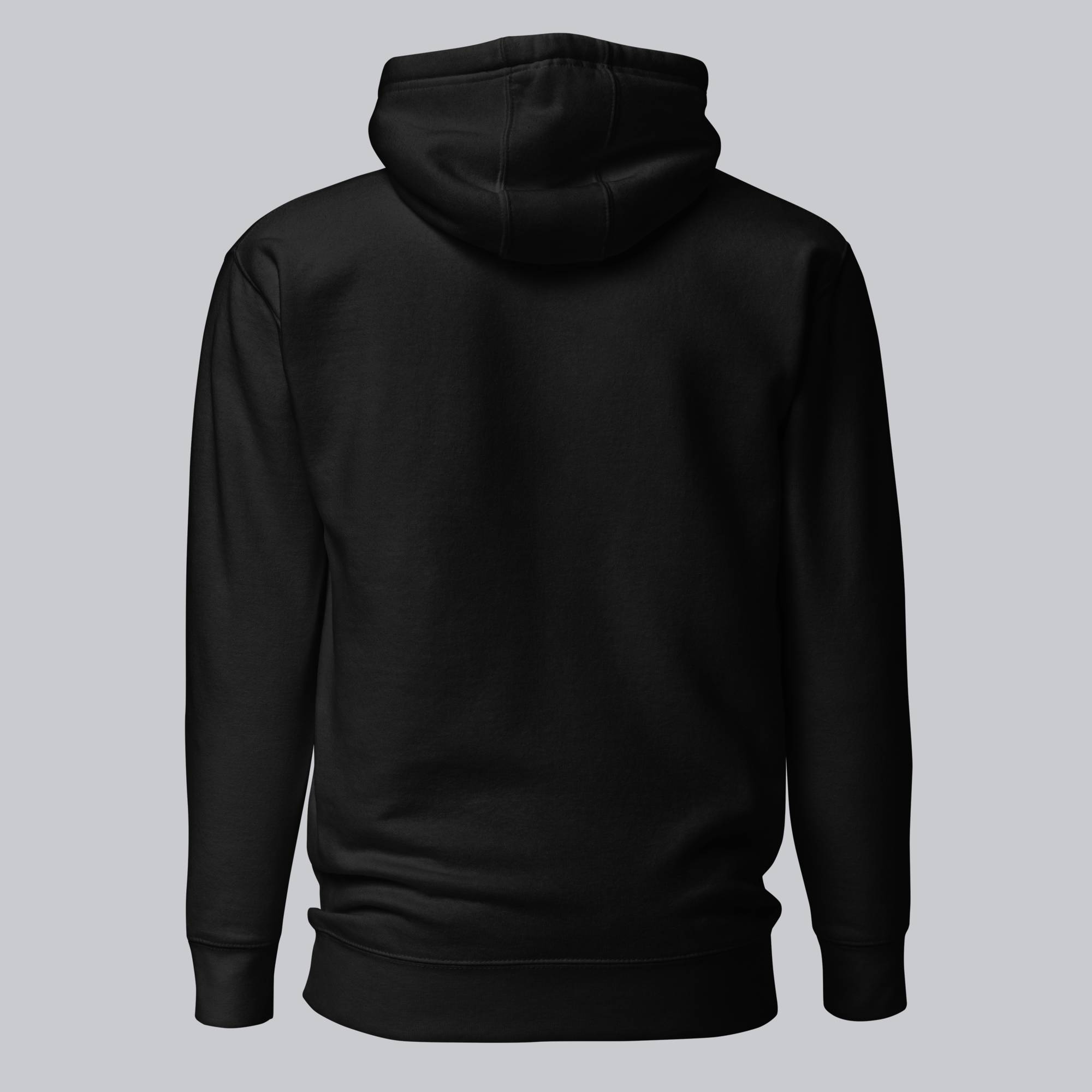 Black hoodie with a custom Music Code
