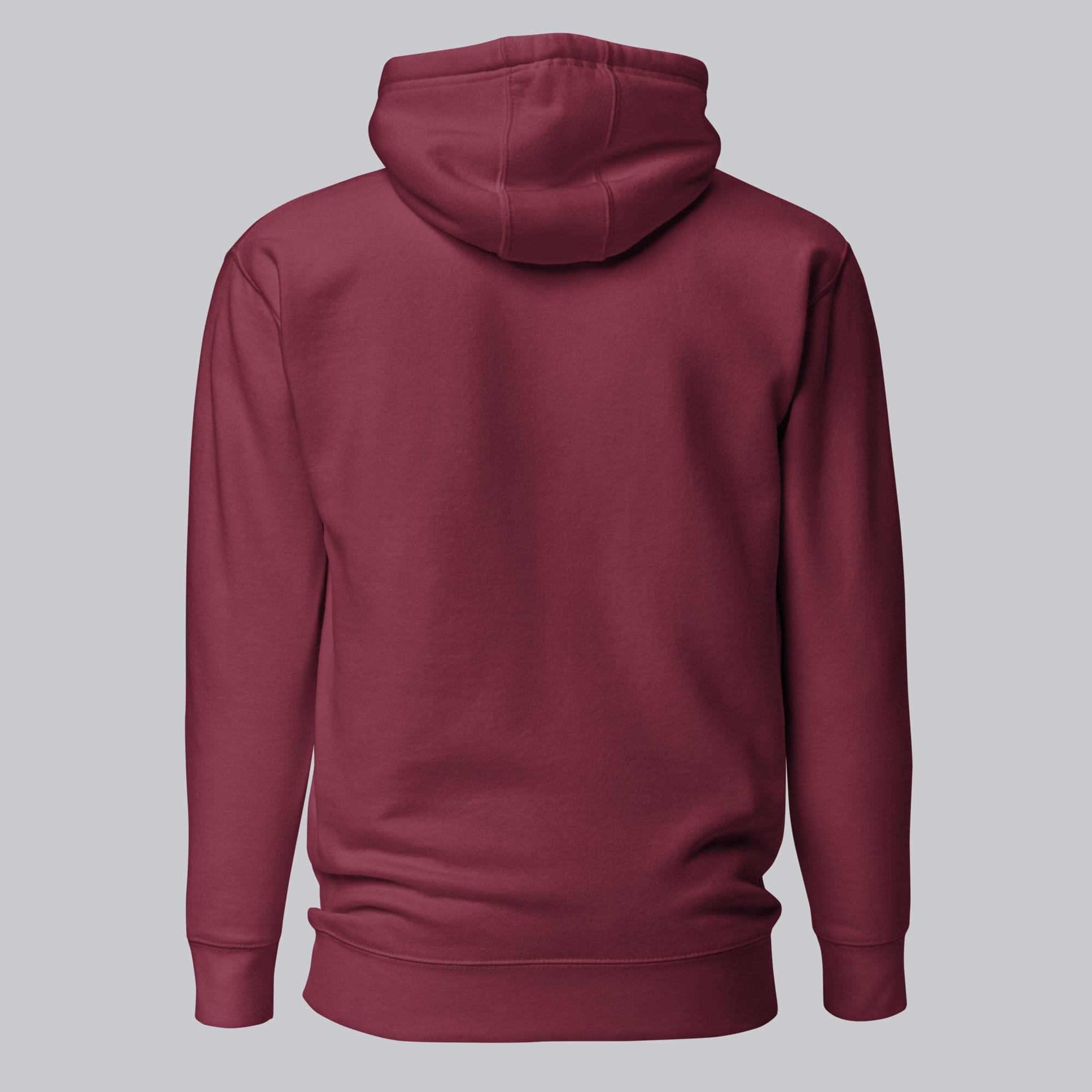 Bordeaux hoodie with a custom Music Code
