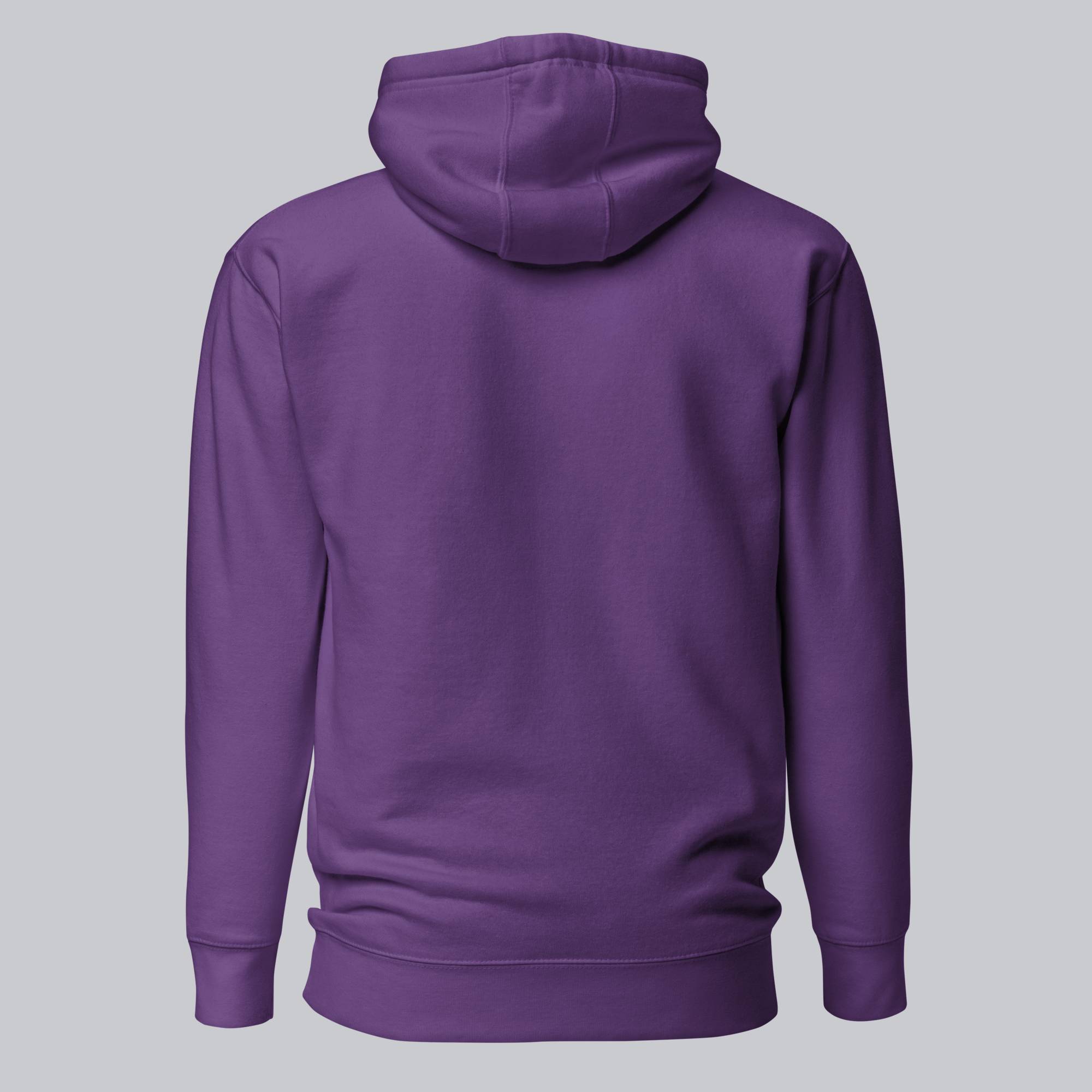 Purple hoodie with a custom Music Code