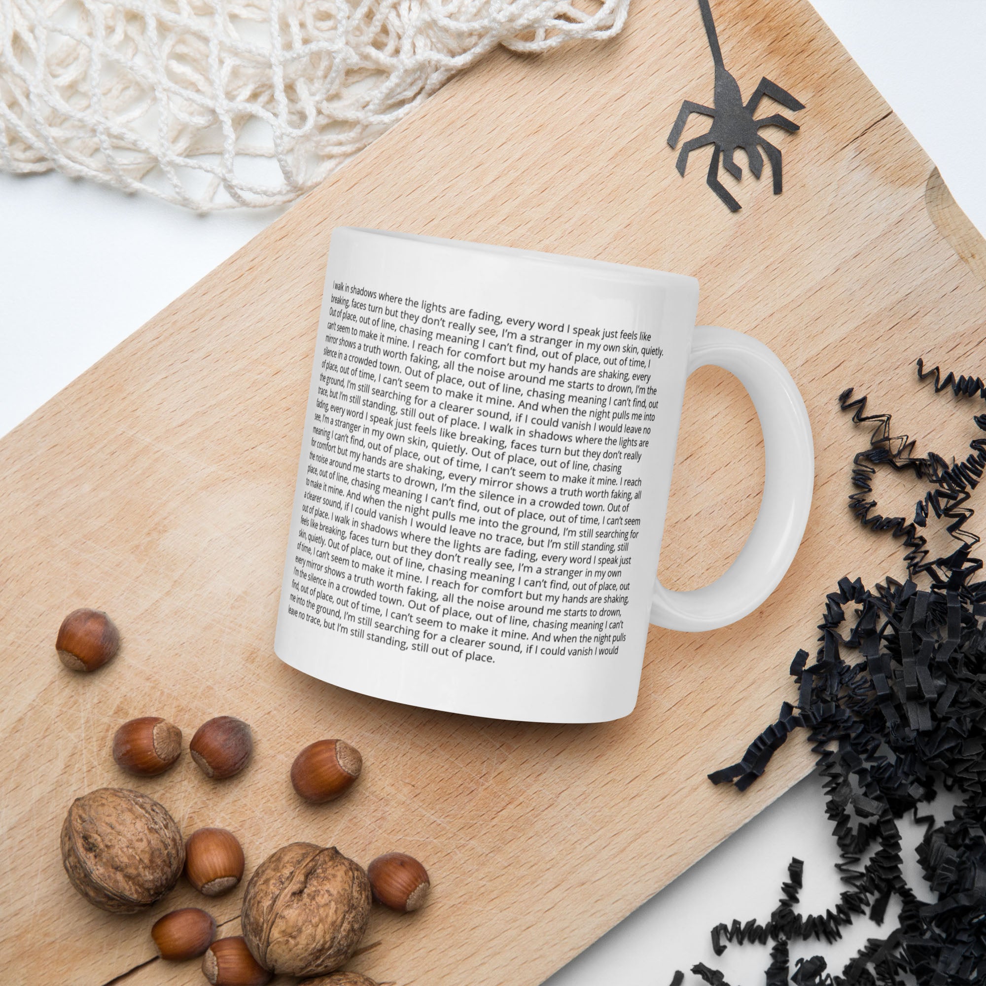 White Glossy Mug 11oz with custom Music Code of your song