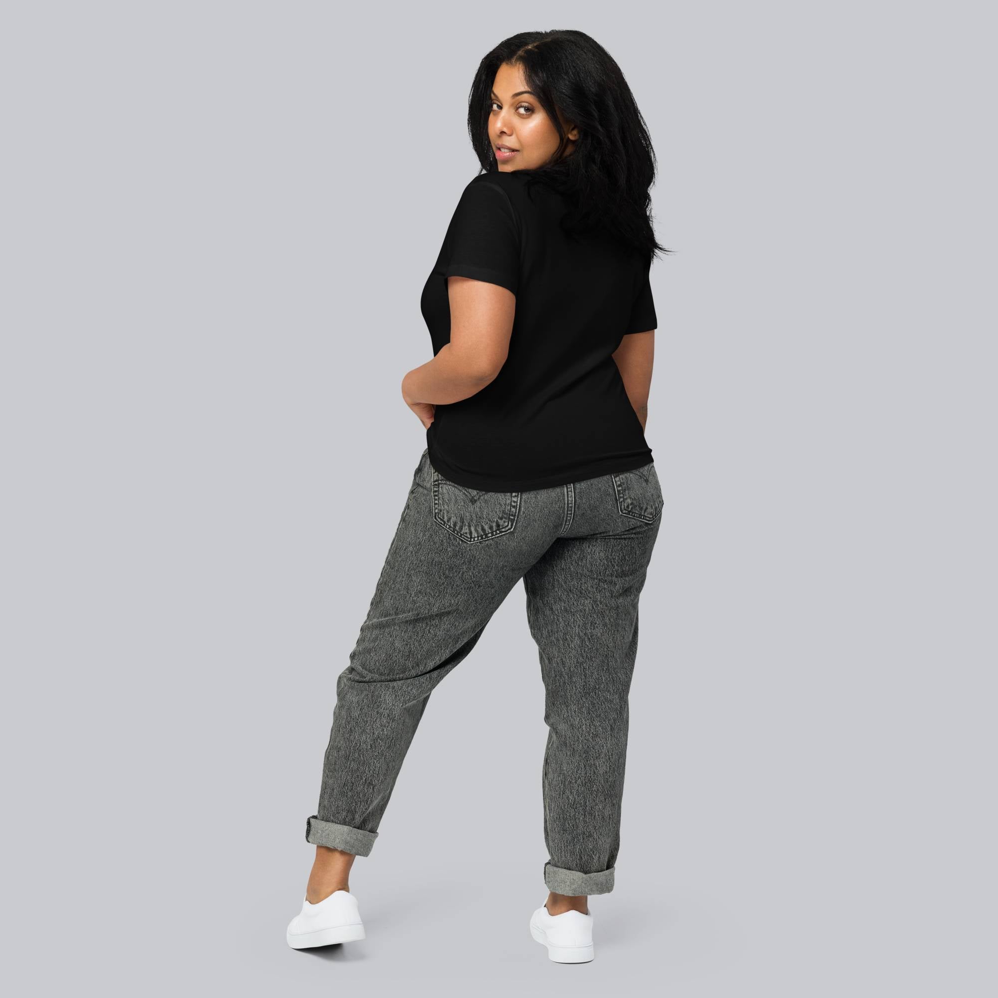 Black Short Women tshirt with custom Music Code