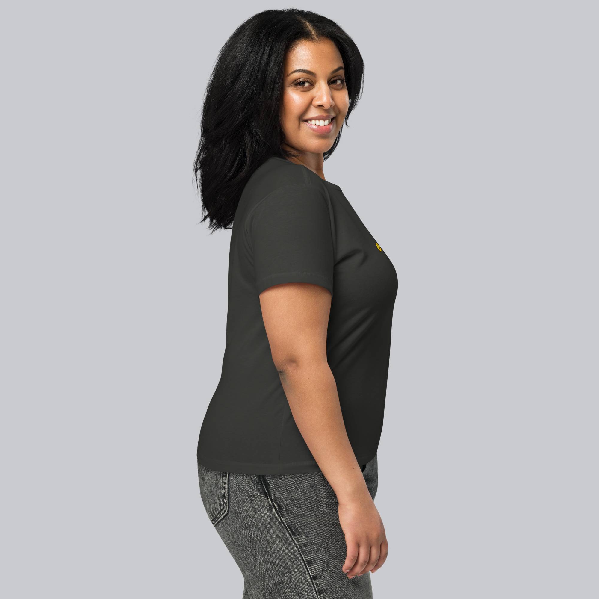 Dark grey Short Women tshirt with custom Music Code