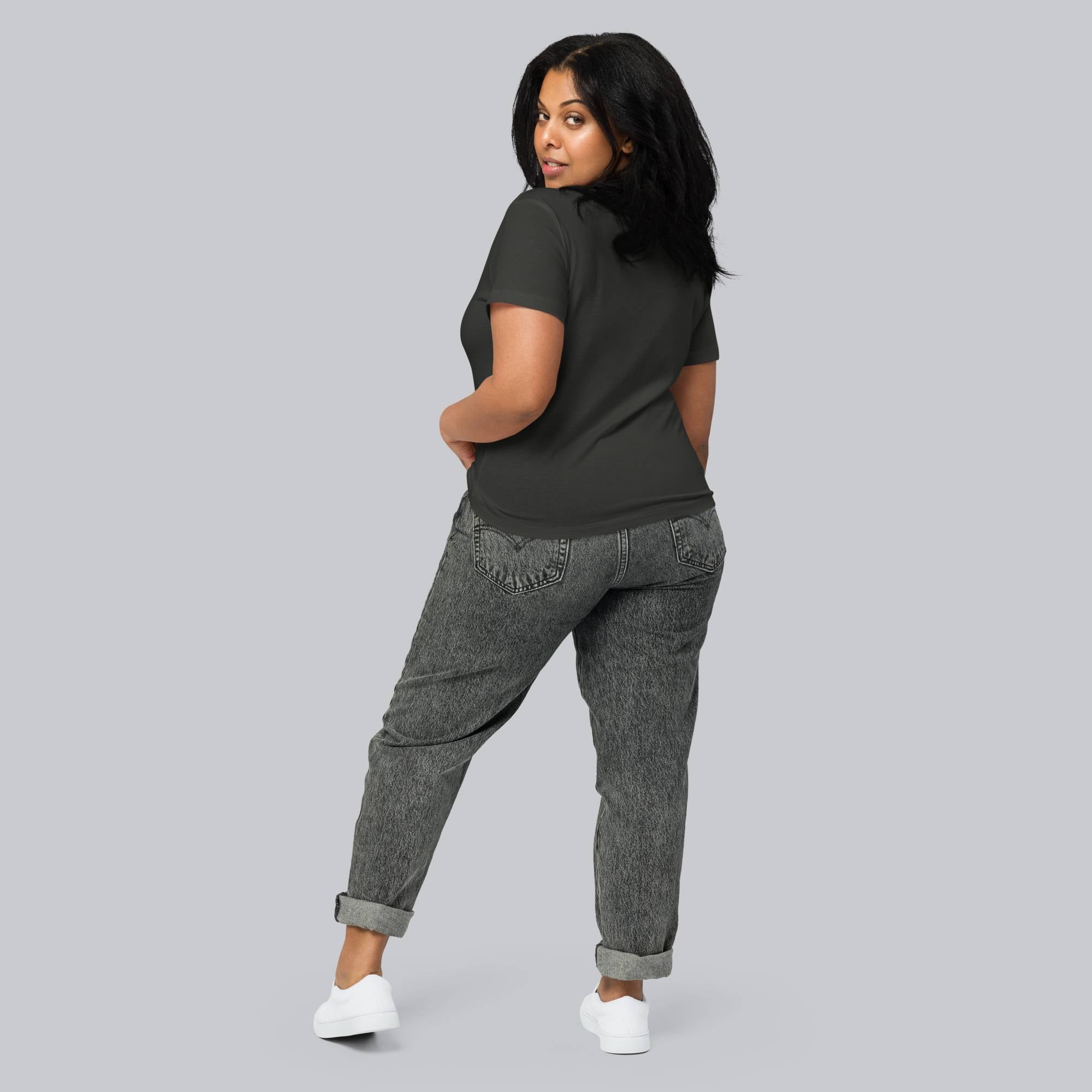 Dark grey Short Women tshirt with custom Music Code