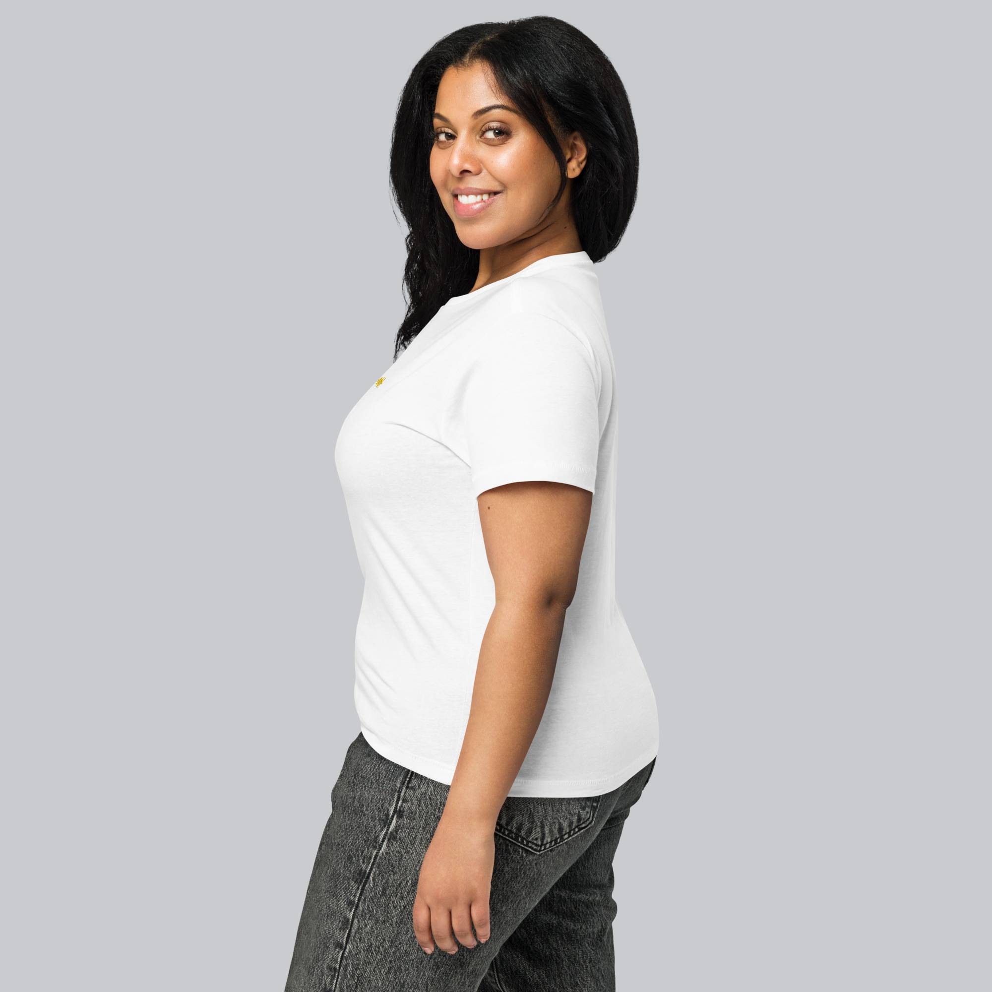 White Short Women tshirt with custom Music Code