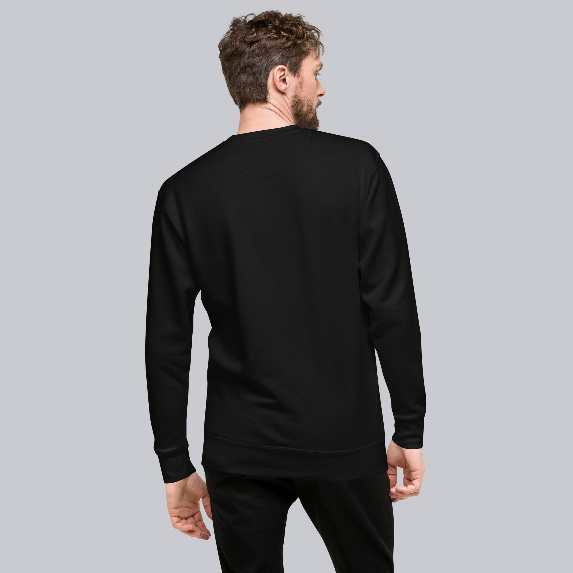 Black long-sleeve shirt with custom Music Code