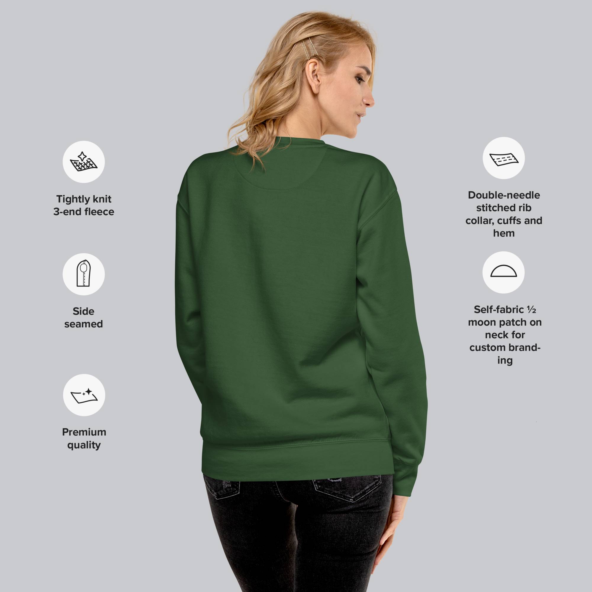 Green long-sleeve shirt with custom Music Code