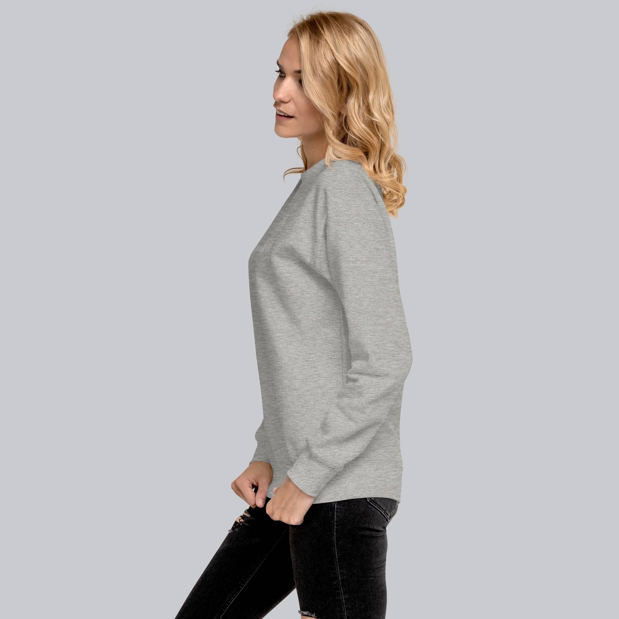 Grey long-sleeve shirt with custom Music Code