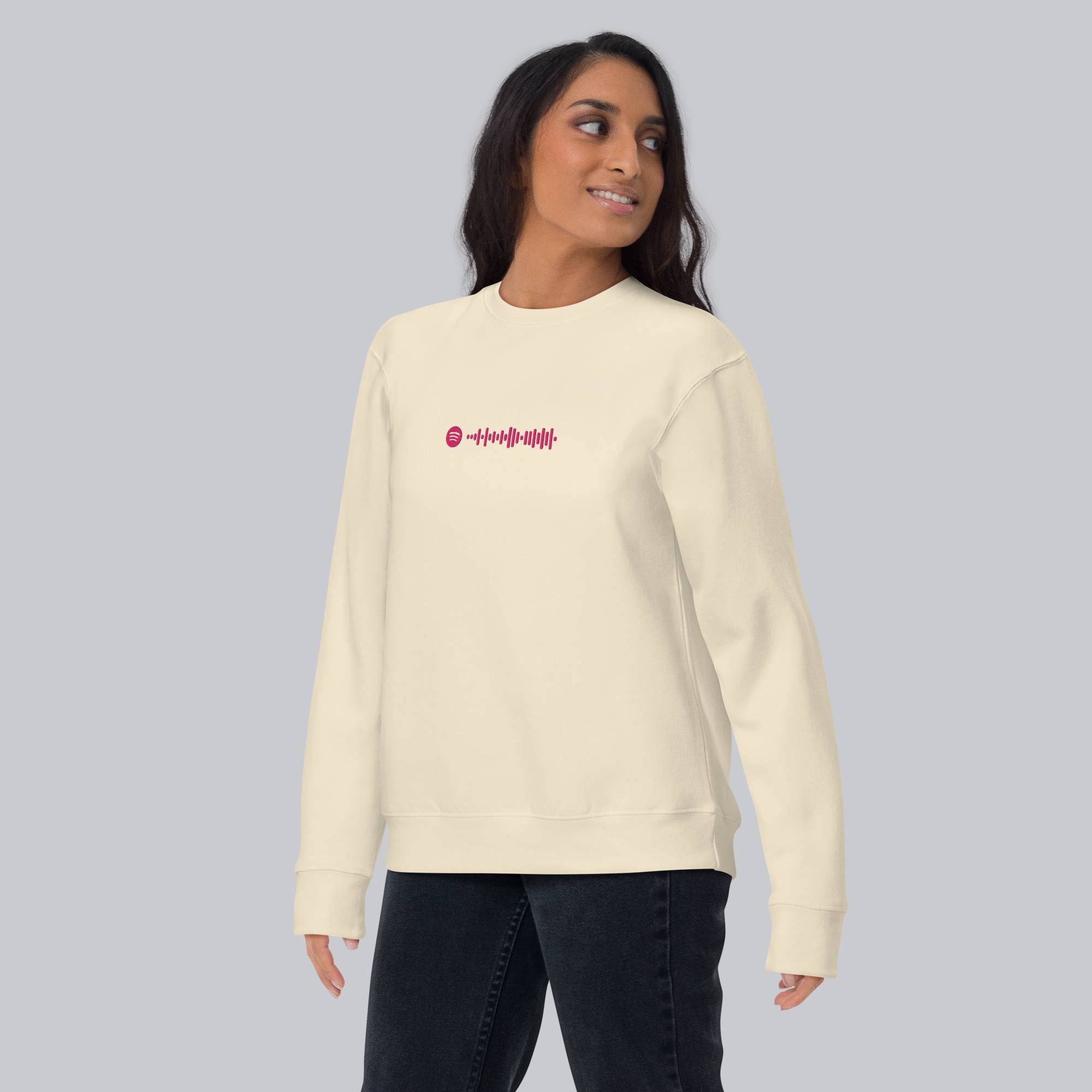 Light Yellow long-sleeve shirt with custom Music Code