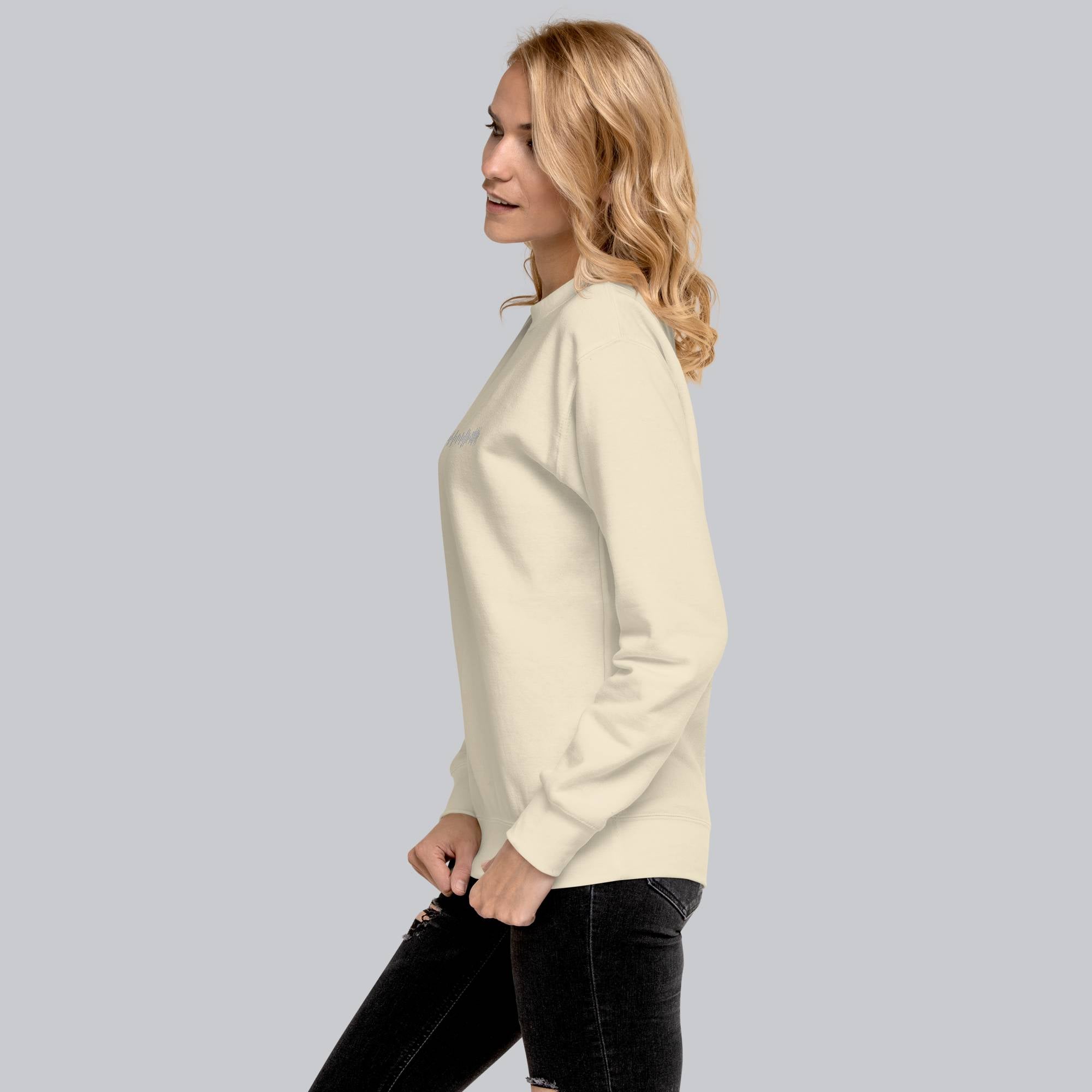 Light Yellow long-sleeve shirt with custom Music Code