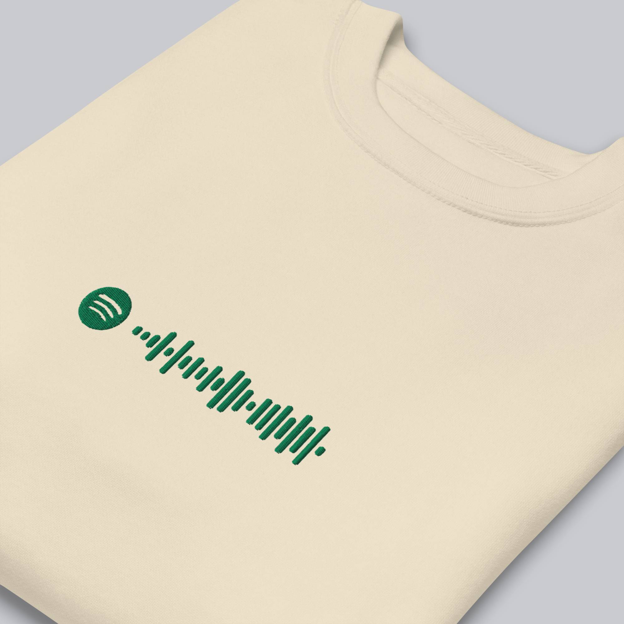 Light Yellow long-sleeve shirt with custom Music Code