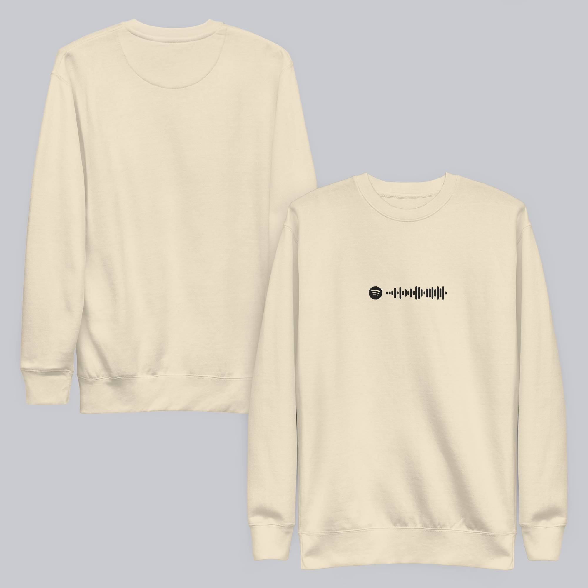 Light Yellow long-sleeve shirt with custom Music Code