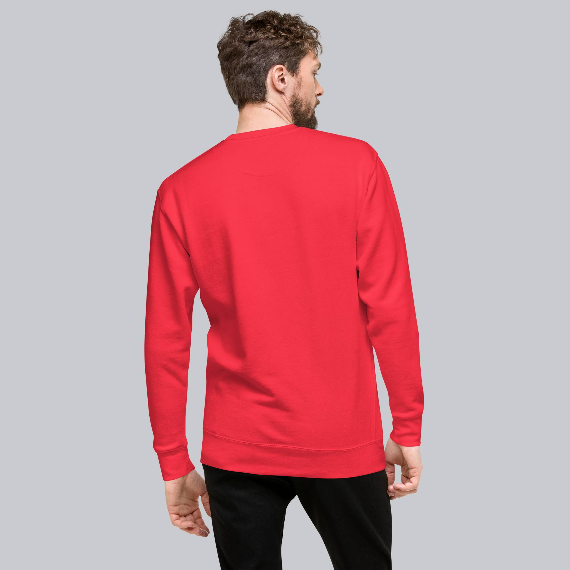 Red long-sleeve shirt with custom Music Code