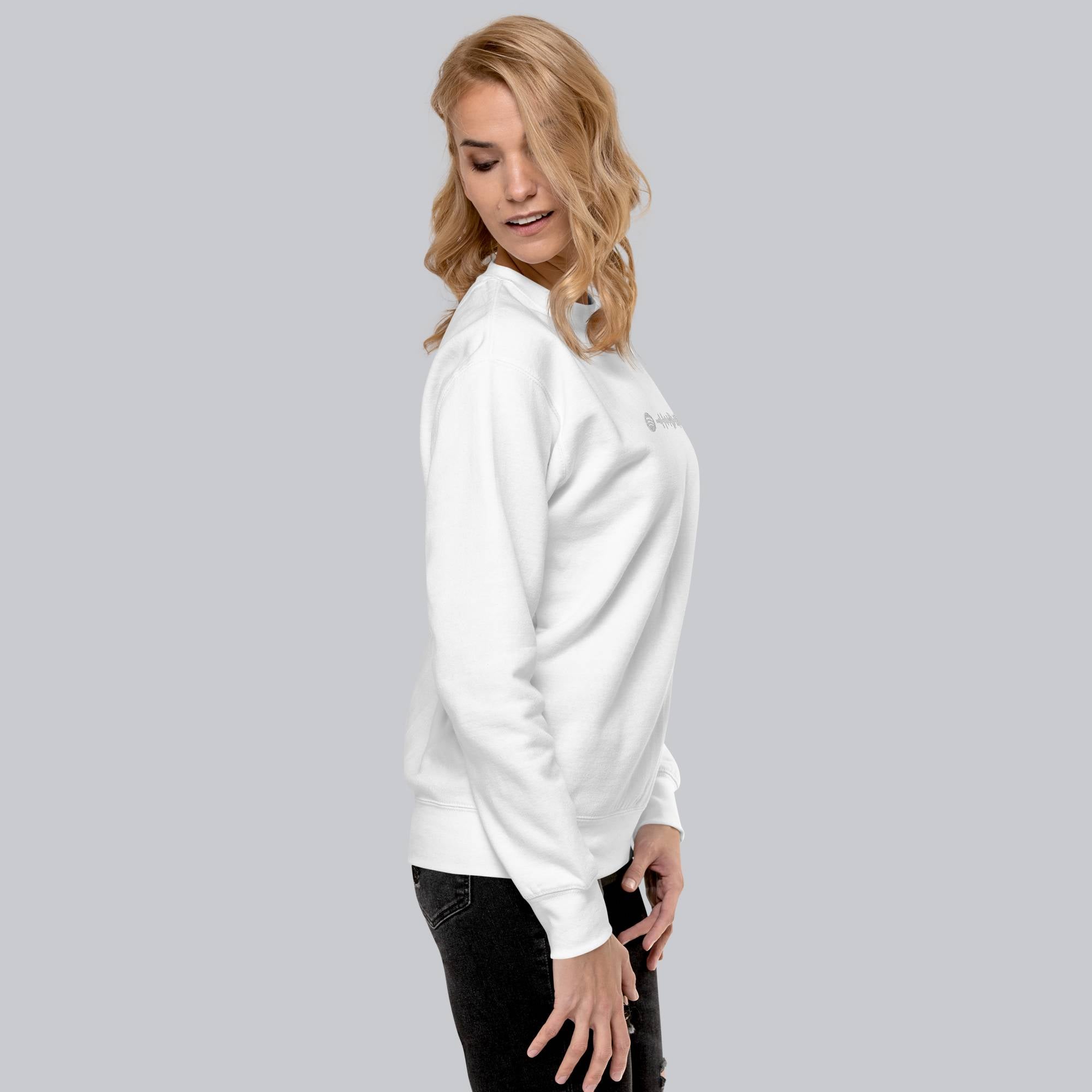 White long-sleeve shirt with custom Music Code
