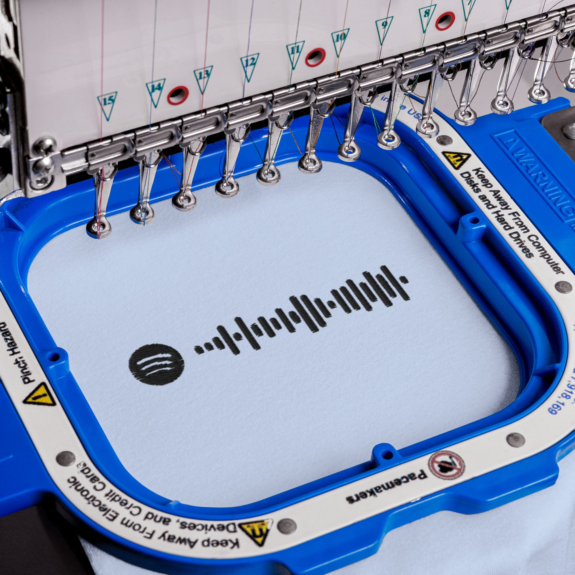 Baby blue unisex tshirt with custom music code