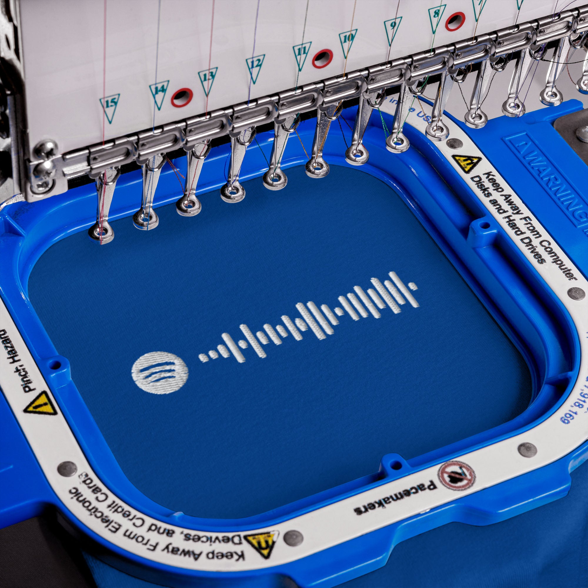 Blue unisex tshirt with custom music code