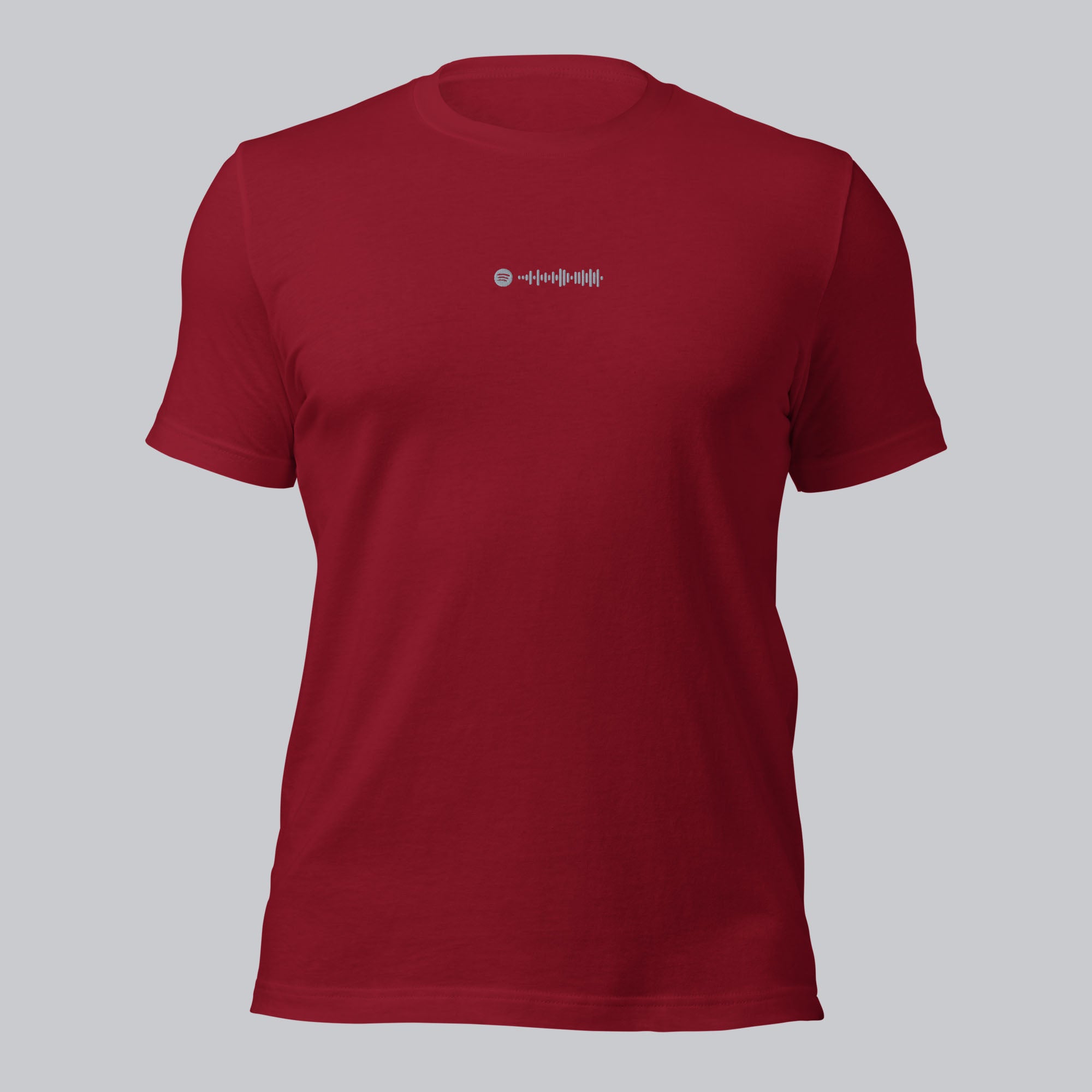 Bordeaux unisex tshirt with custom music code