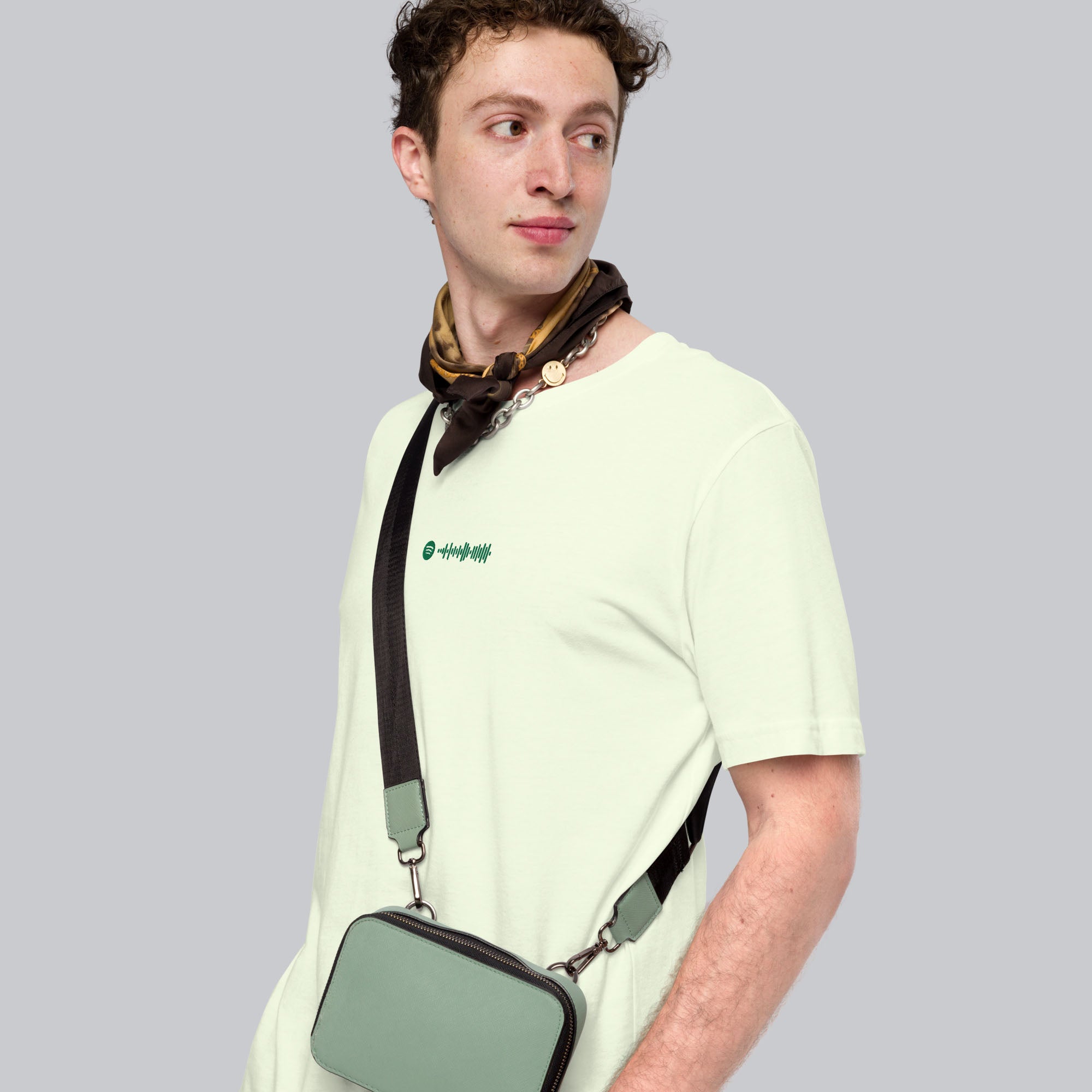 Light yellow unisex tshirt with custom music code