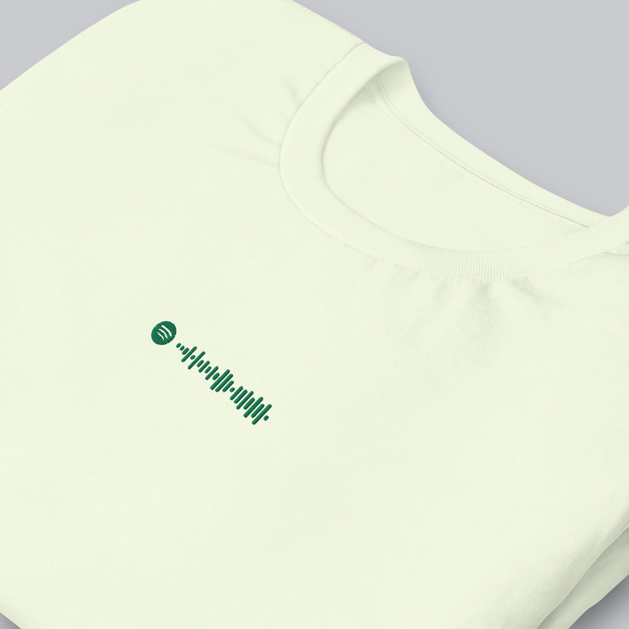 Light yellow unisex tshirt with custom music code