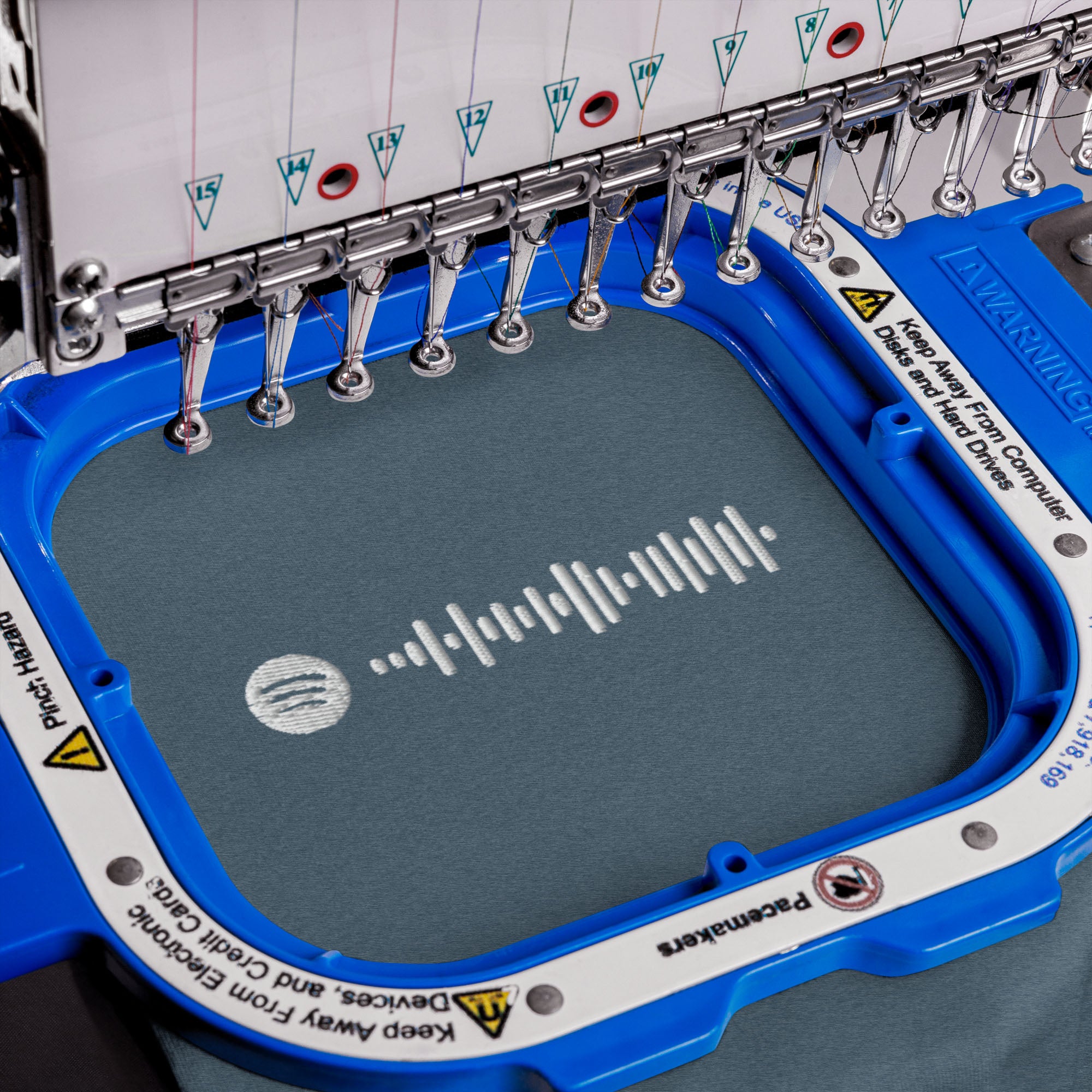 Dark grey unisex tshirt with custom music code