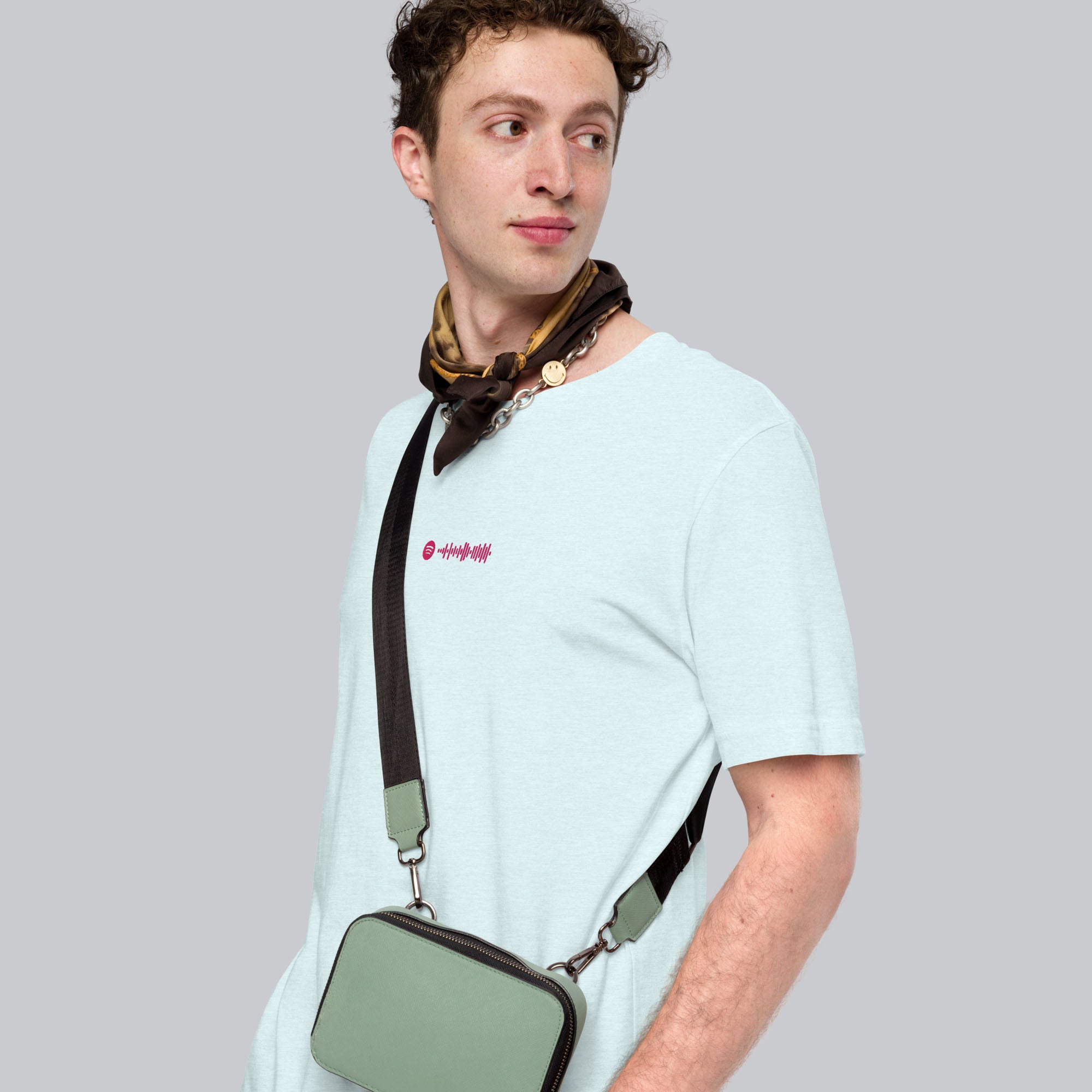 Light Blue unisex tshirt with custom music code