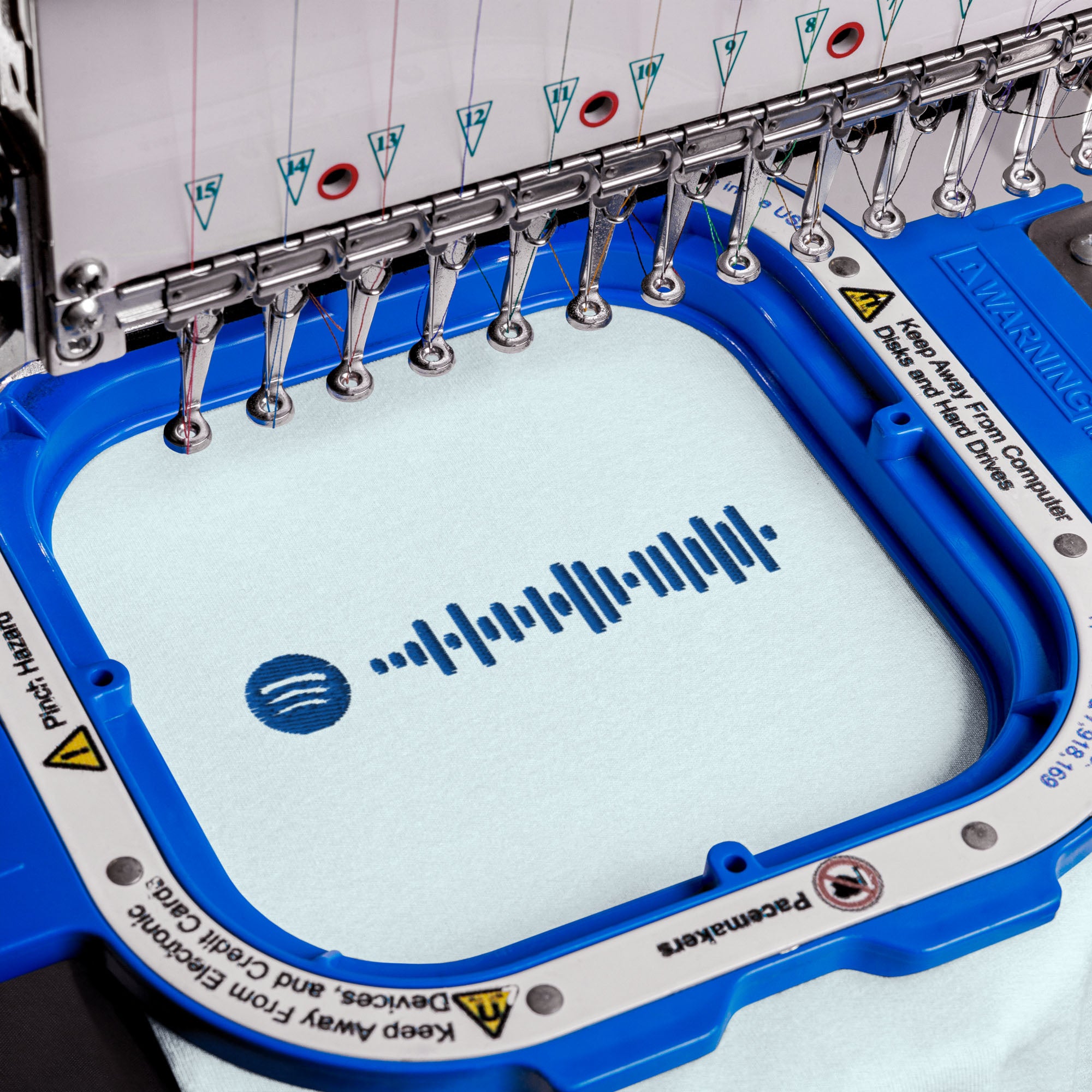 Light Blue unisex tshirt with custom music code