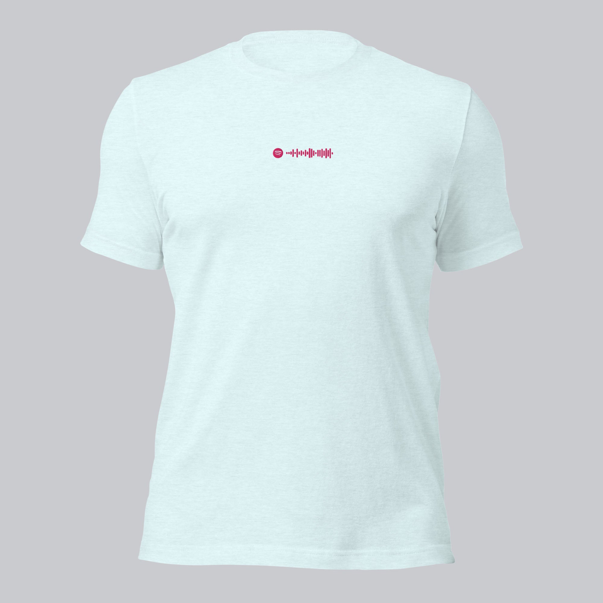 Light Blue unisex tshirt with custom music code