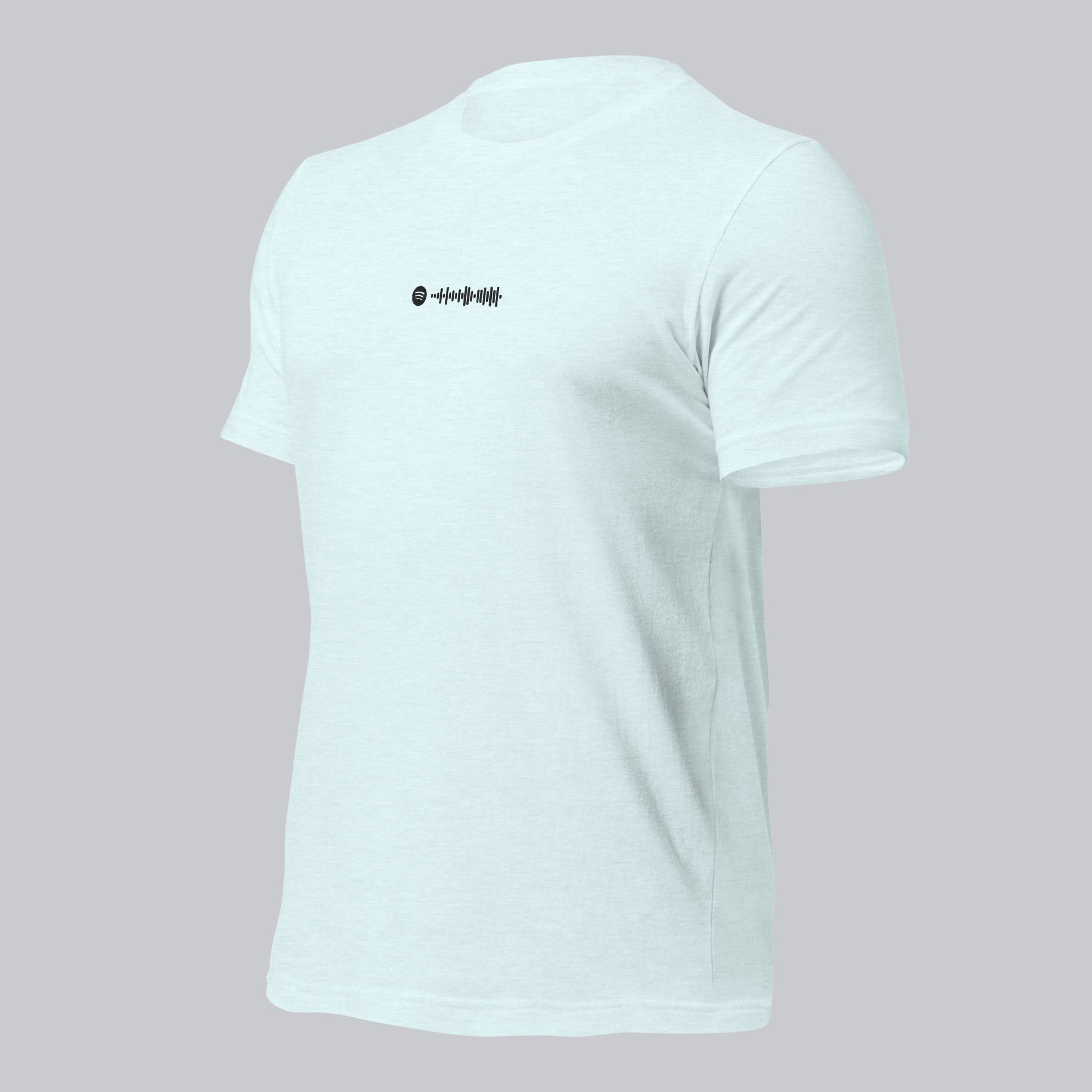 Light Blue unisex tshirt with custom music code