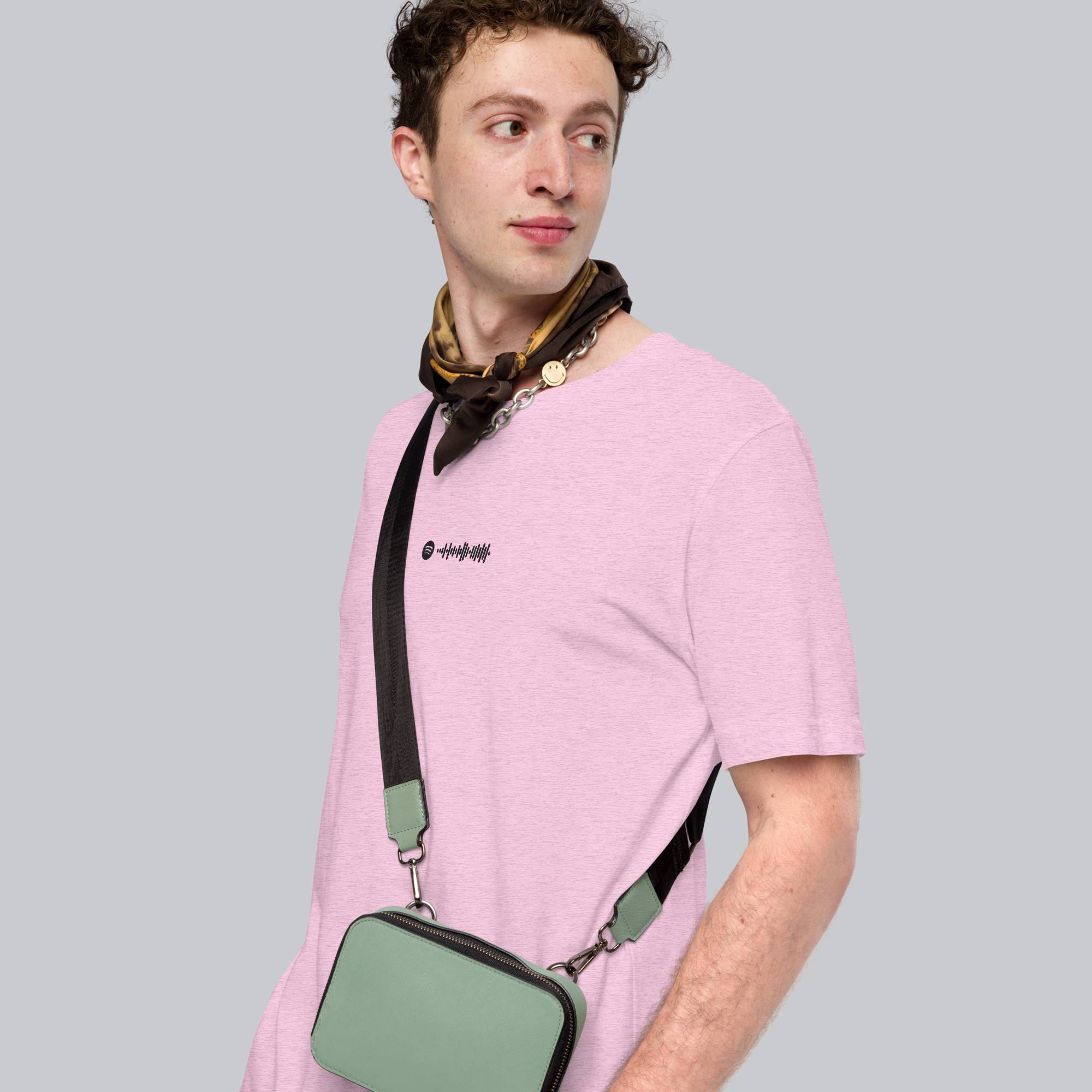 Lilac unisex tshirt with custom music code