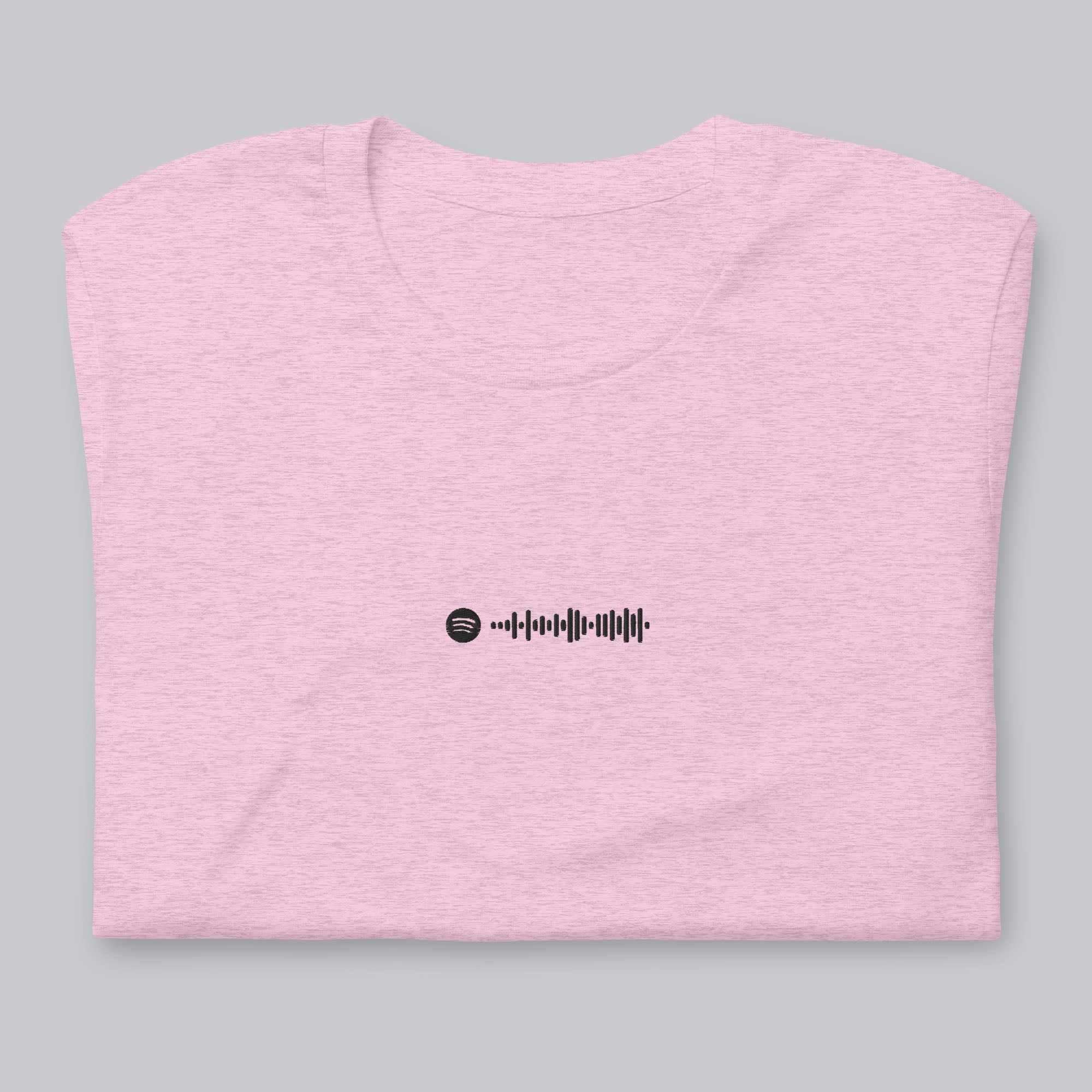 Lilac unisex tshirt with custom music code