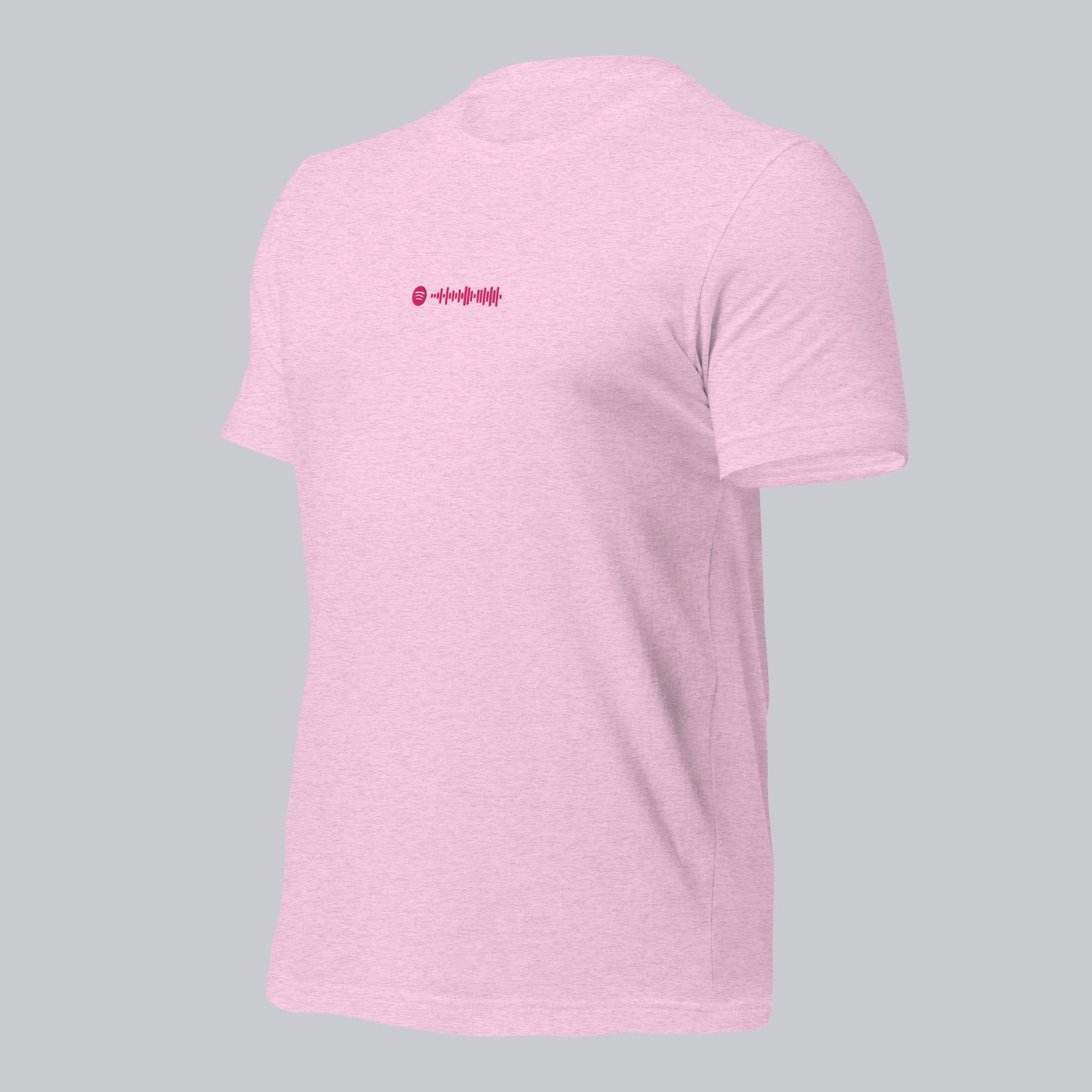 Lilac unisex tshirt with custom music code