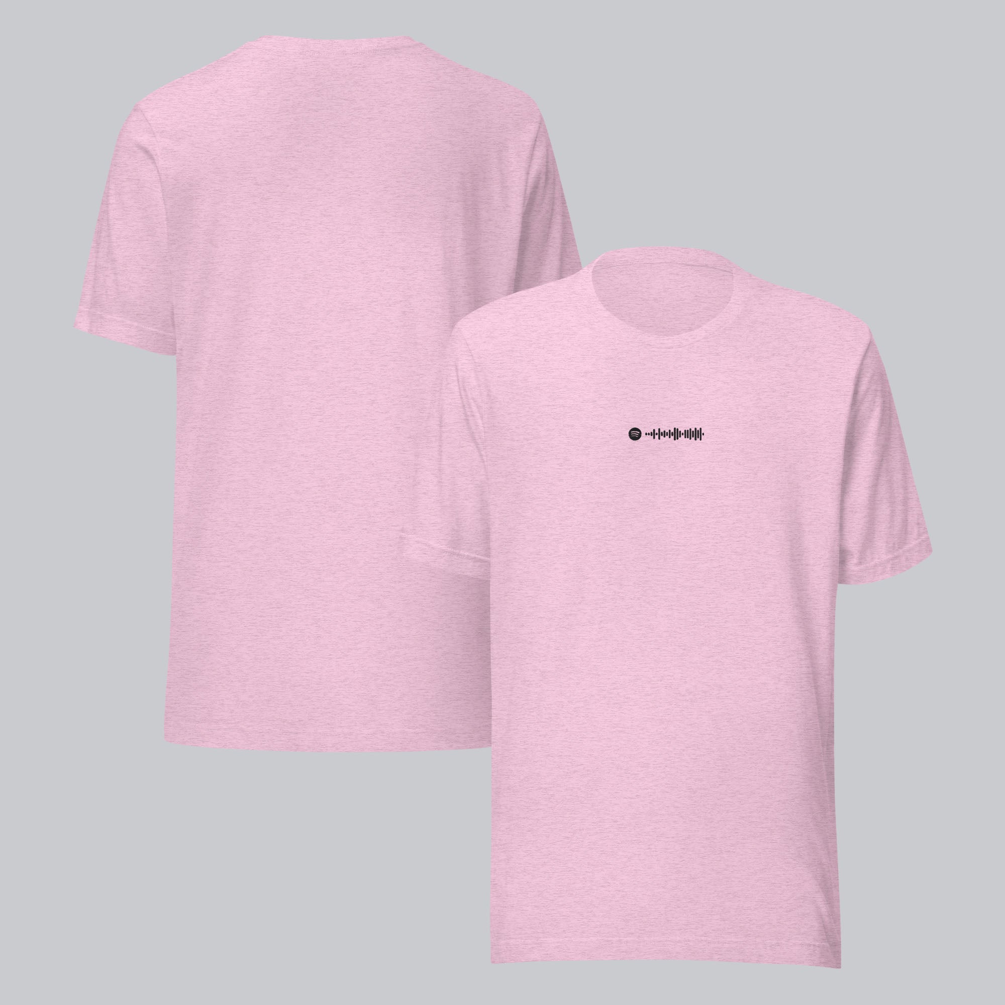 Lilac unisex tshirt with custom music code
