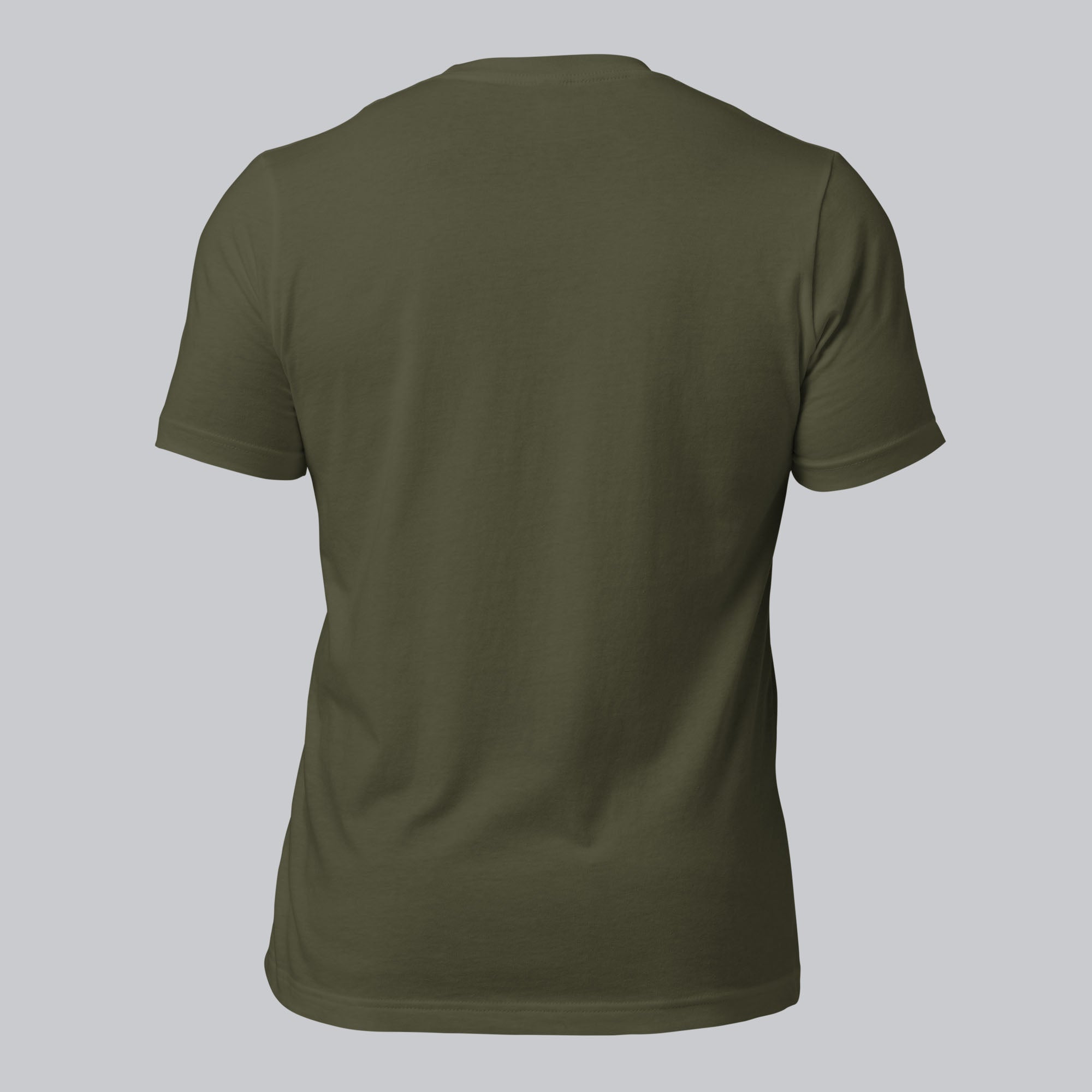 Military green unisex tshirt with custom music code