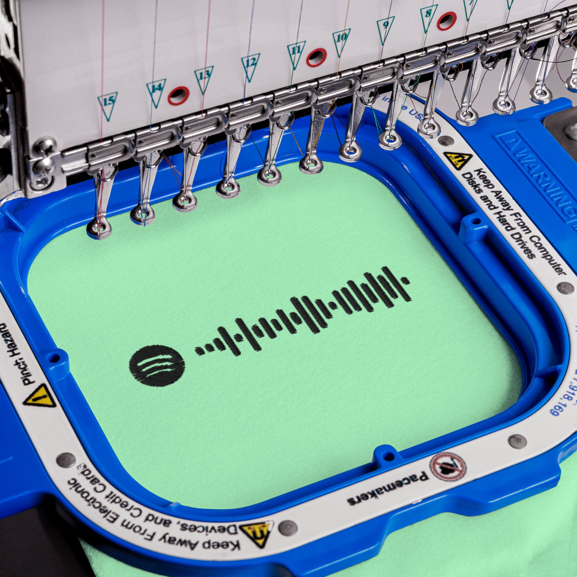 Mint unisex tshirt with custom music code